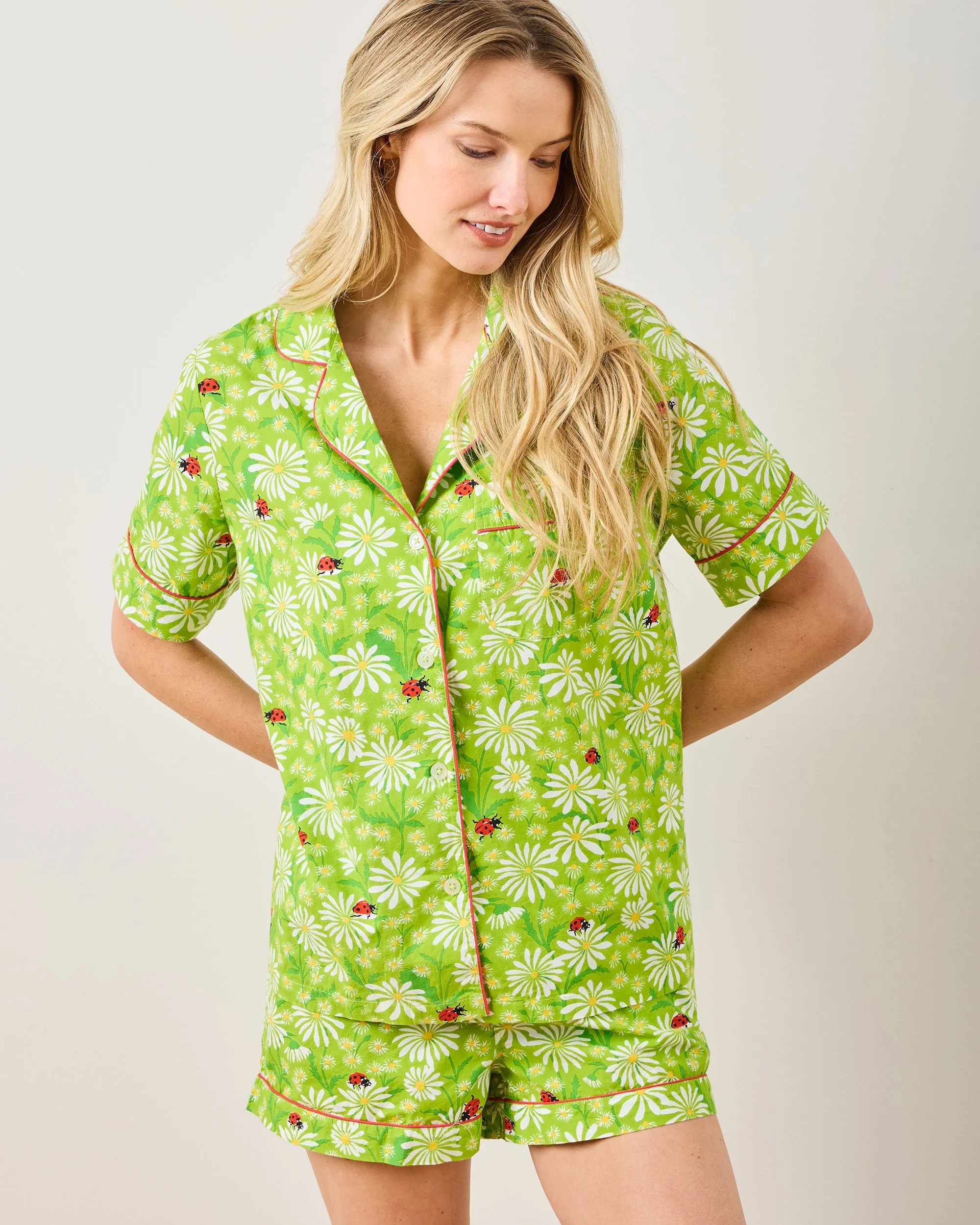 Lucky Daisy - Short PJ Set - Lime Twist