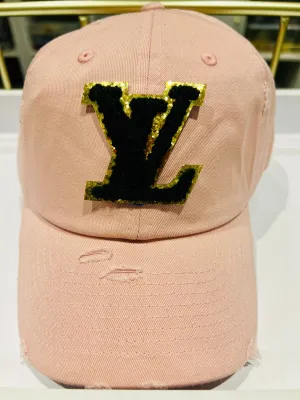 {LV10} Designer Inspired Dad Hat - Blush Pink