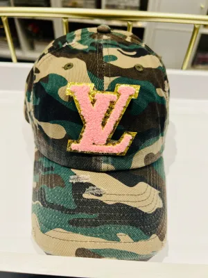 {LV8} Designer Inspired Dad Hat - Camo