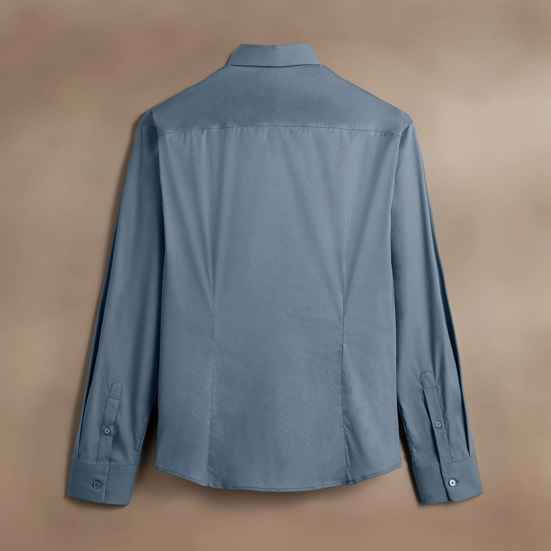 Matte Stretch Poplin Dress Shirt - Cascade