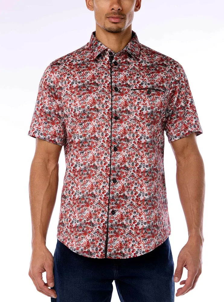 Men's casual short sleeve stretch shirt
