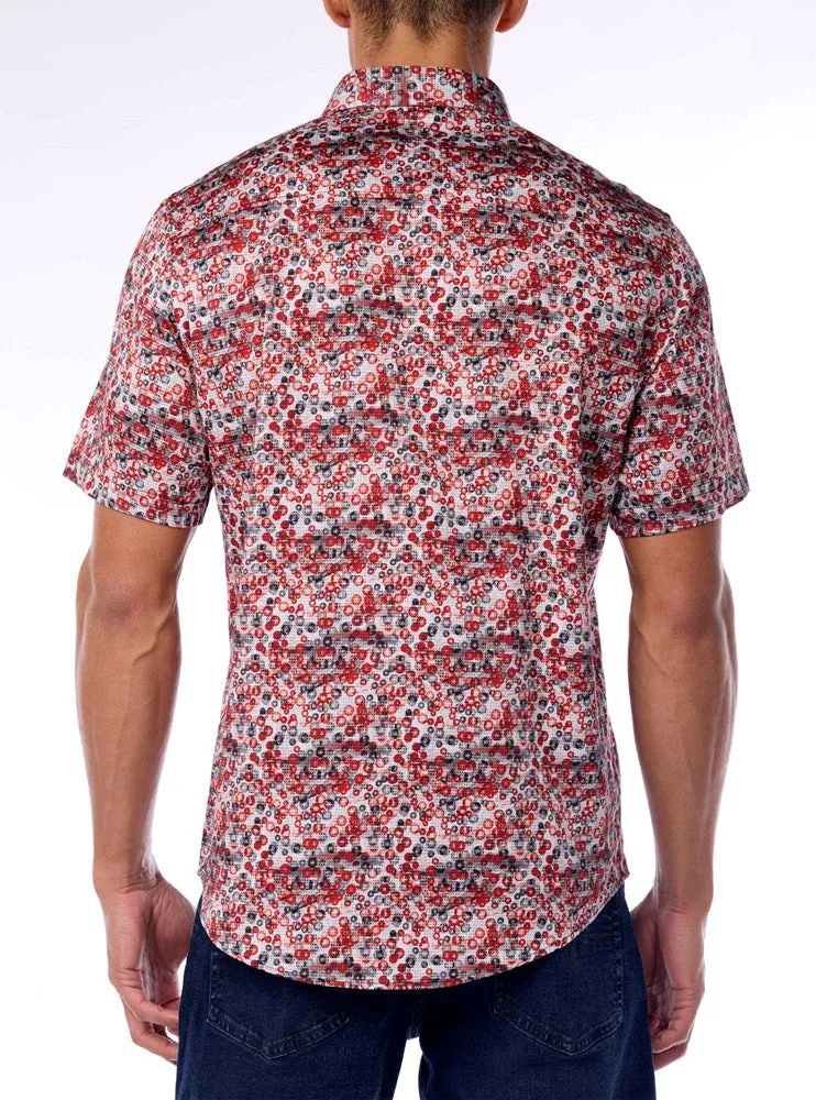 Men's casual short sleeve stretch shirt