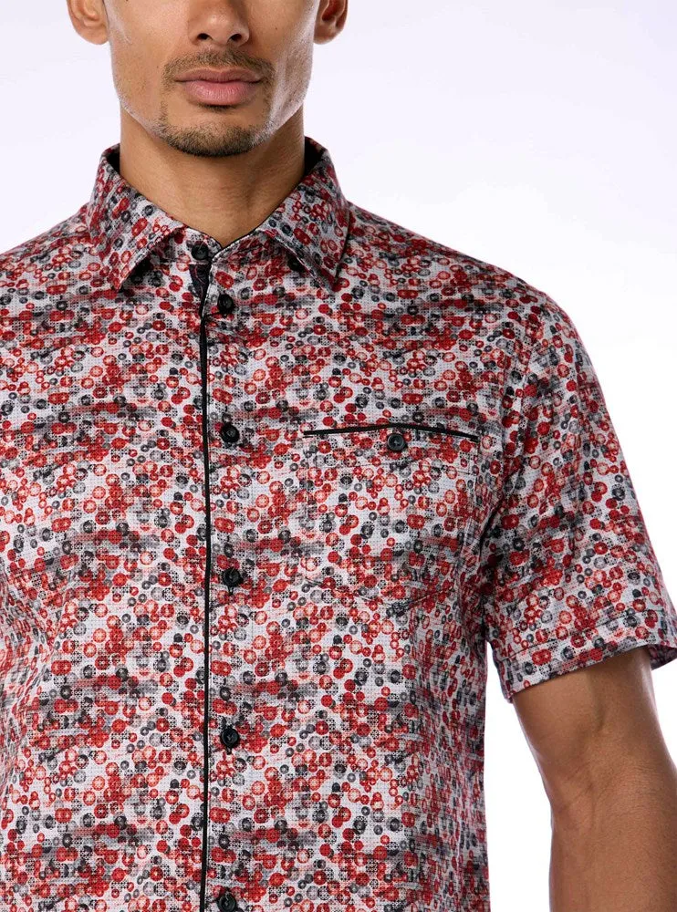 Men's casual short sleeve stretch shirt