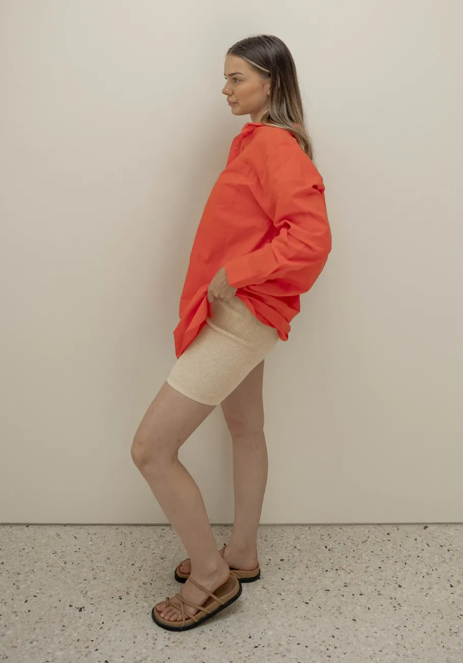 Miann & Co Womens - Bowie Long Sleeve Shirt - Tomato