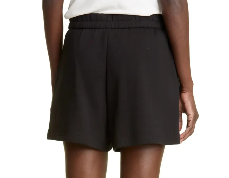 Moncler Women's Cotton Embroidered Palm Tree Patch Sweat Shorts