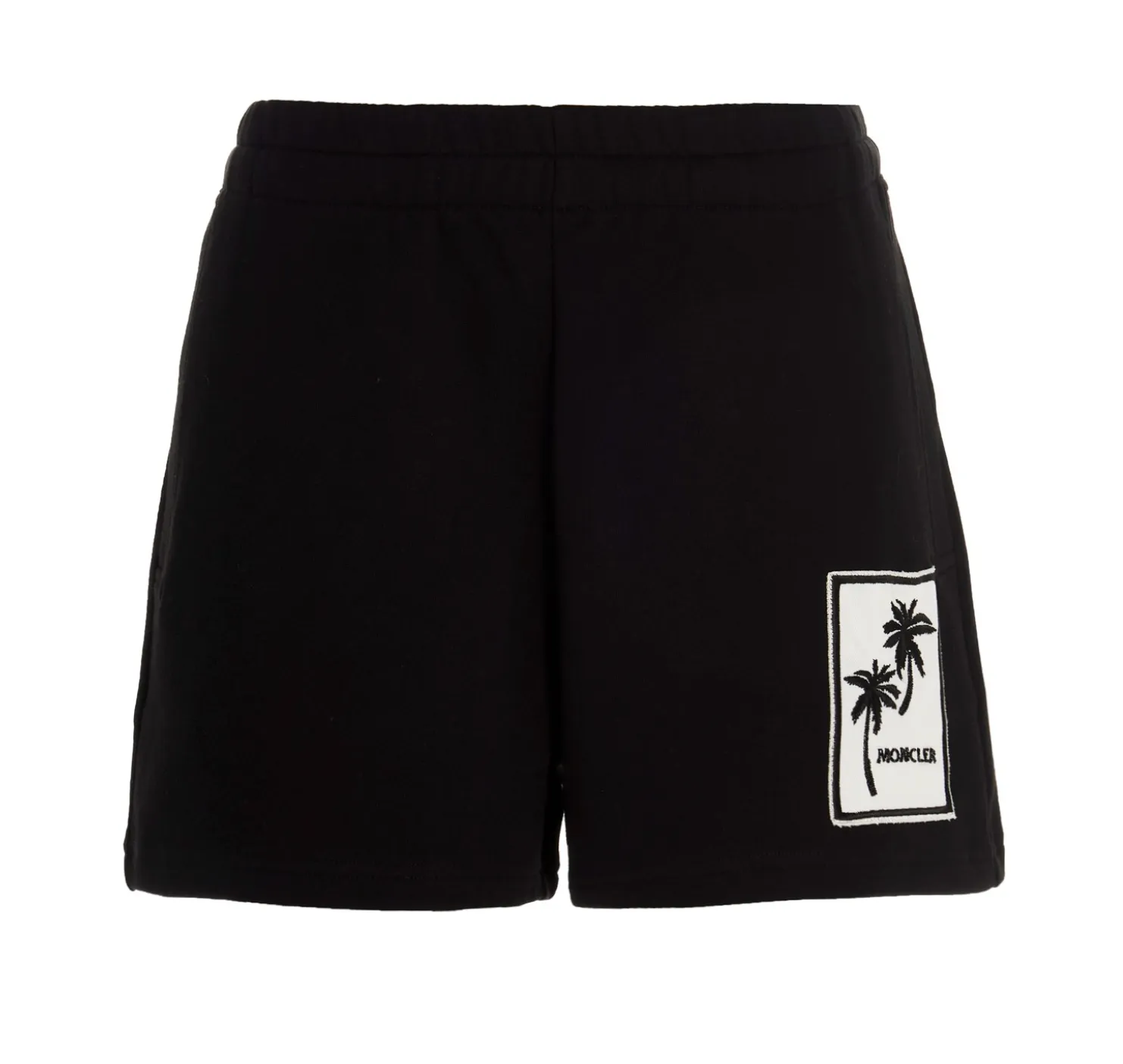 Moncler Women's Cotton Embroidered Palm Tree Patch Sweat Shorts