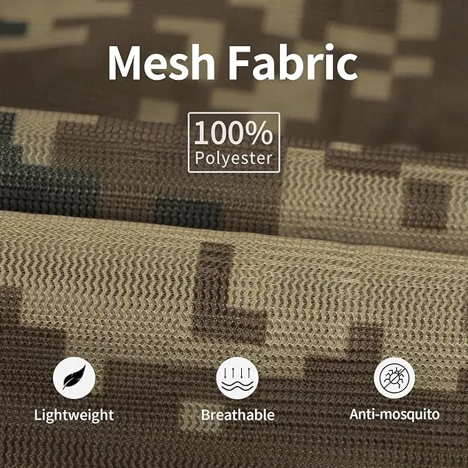 Mosquito Net Suit Camo Hunting Mesh Suit Bug Net Clothing with Hood Outdoor Protection No-See-Ums Garden Camping