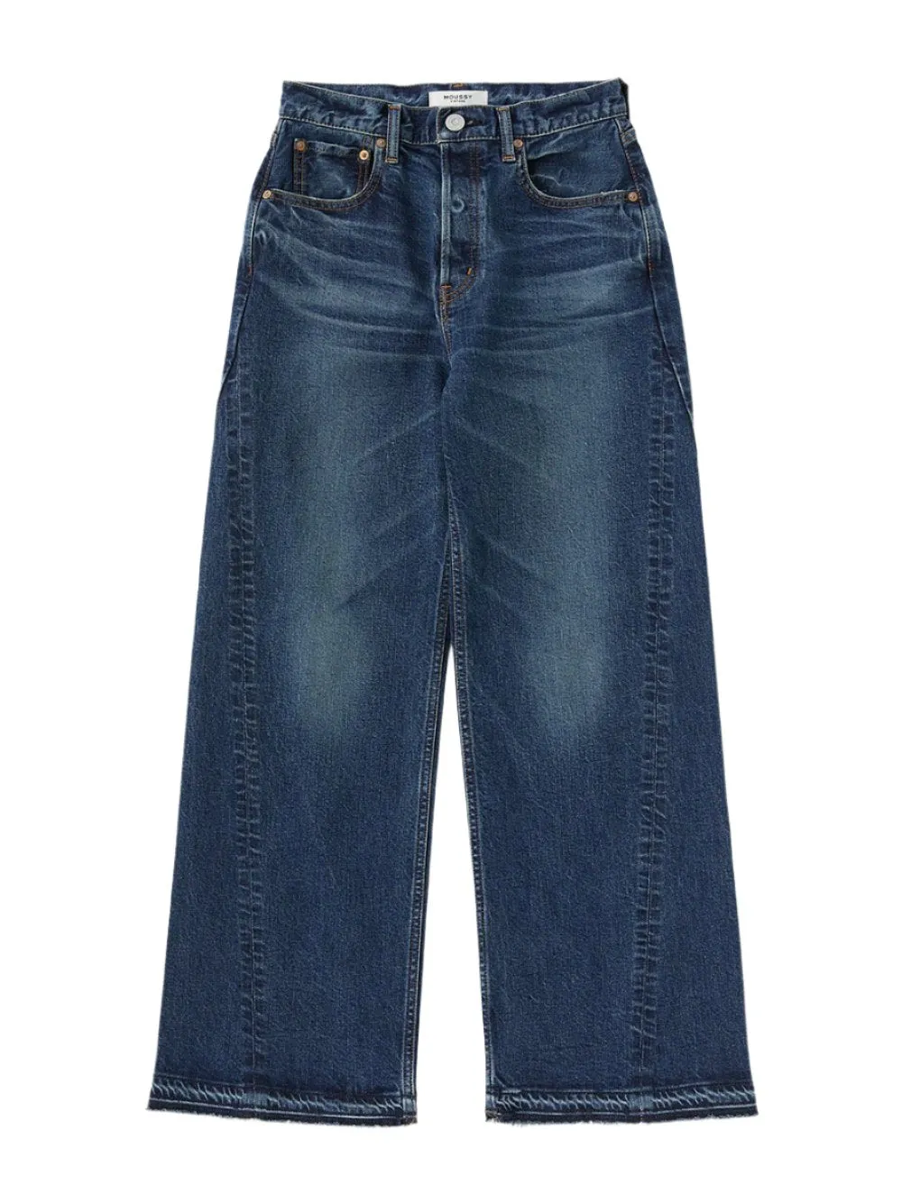 Moussy Vintage Espanola Wide Pants in Blue