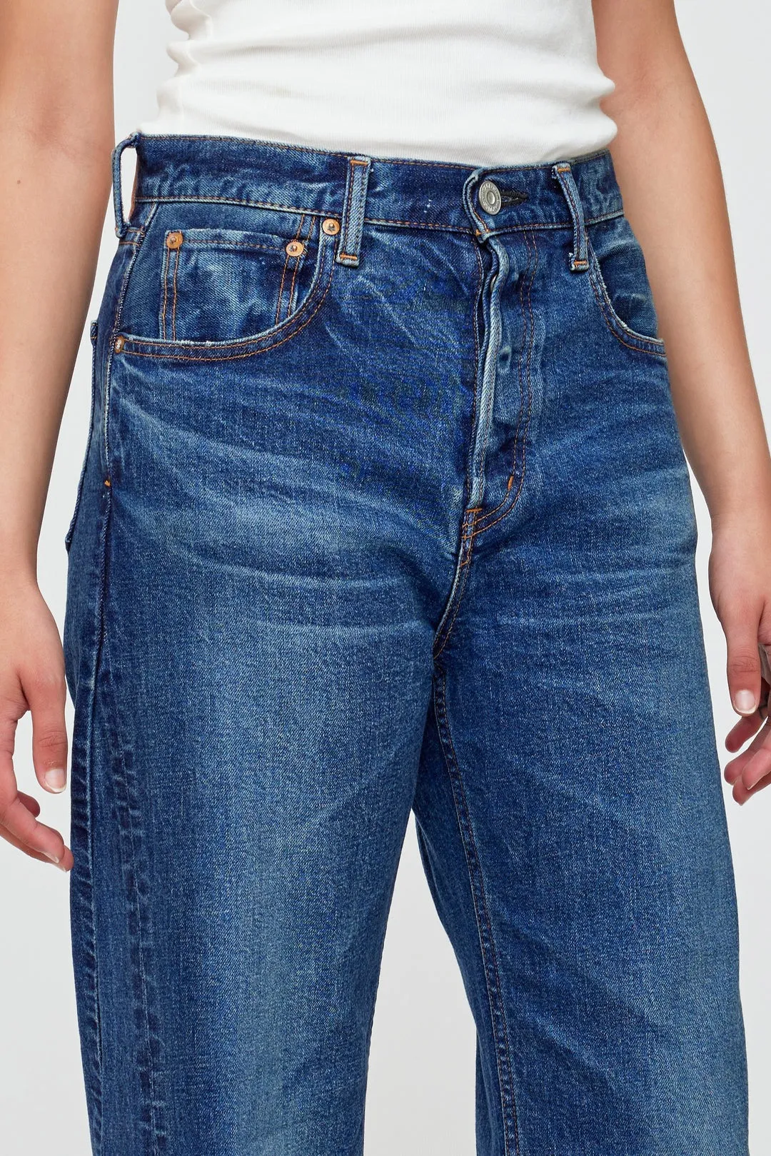 Moussy Vintage Espanola Wide Pants in Blue