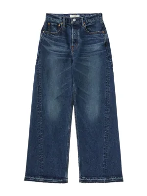 Moussy Vintage Espanola Wide Pants in Blue