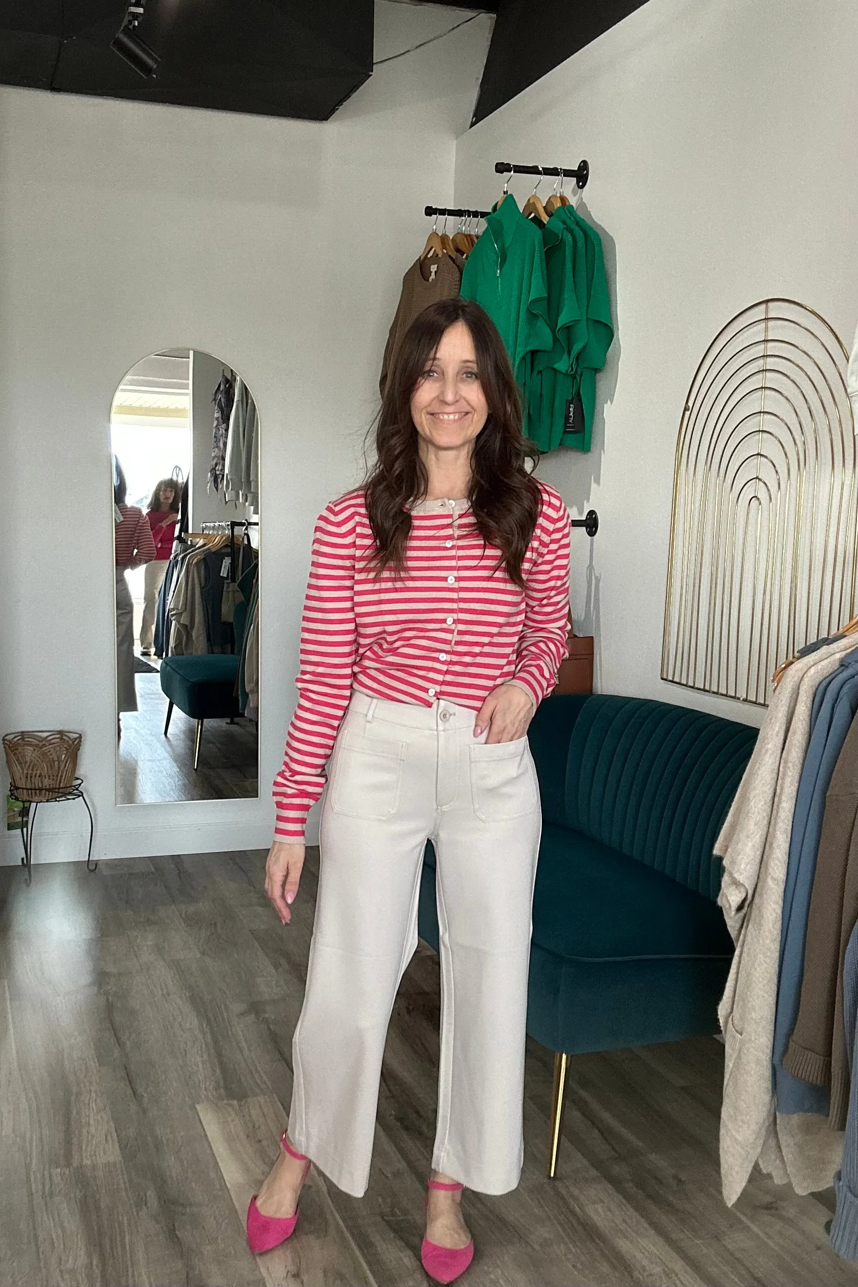 Natasha Ponte Crop Wide Leg Pant