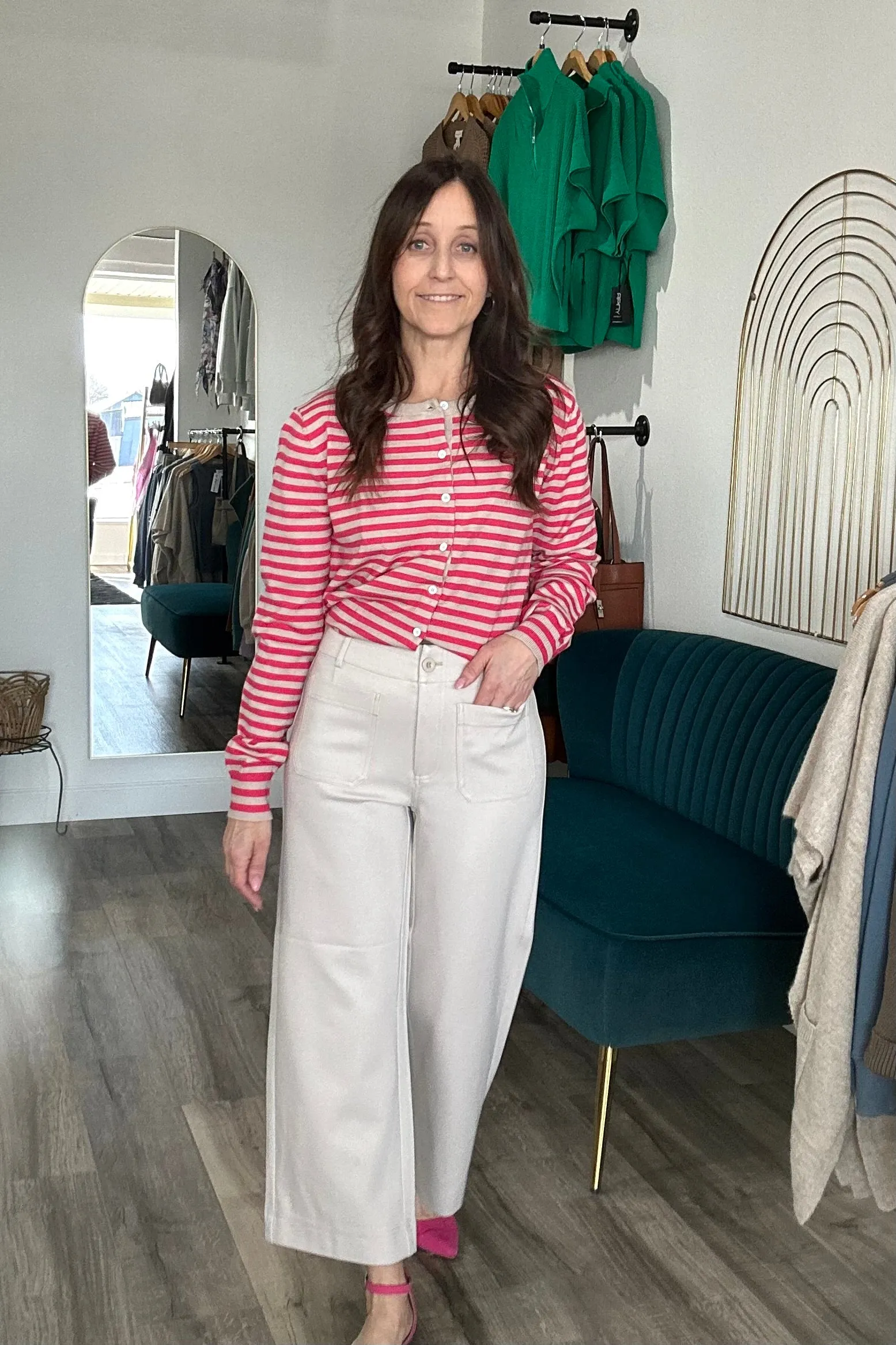 Natasha Ponte Crop Wide Leg Pant
