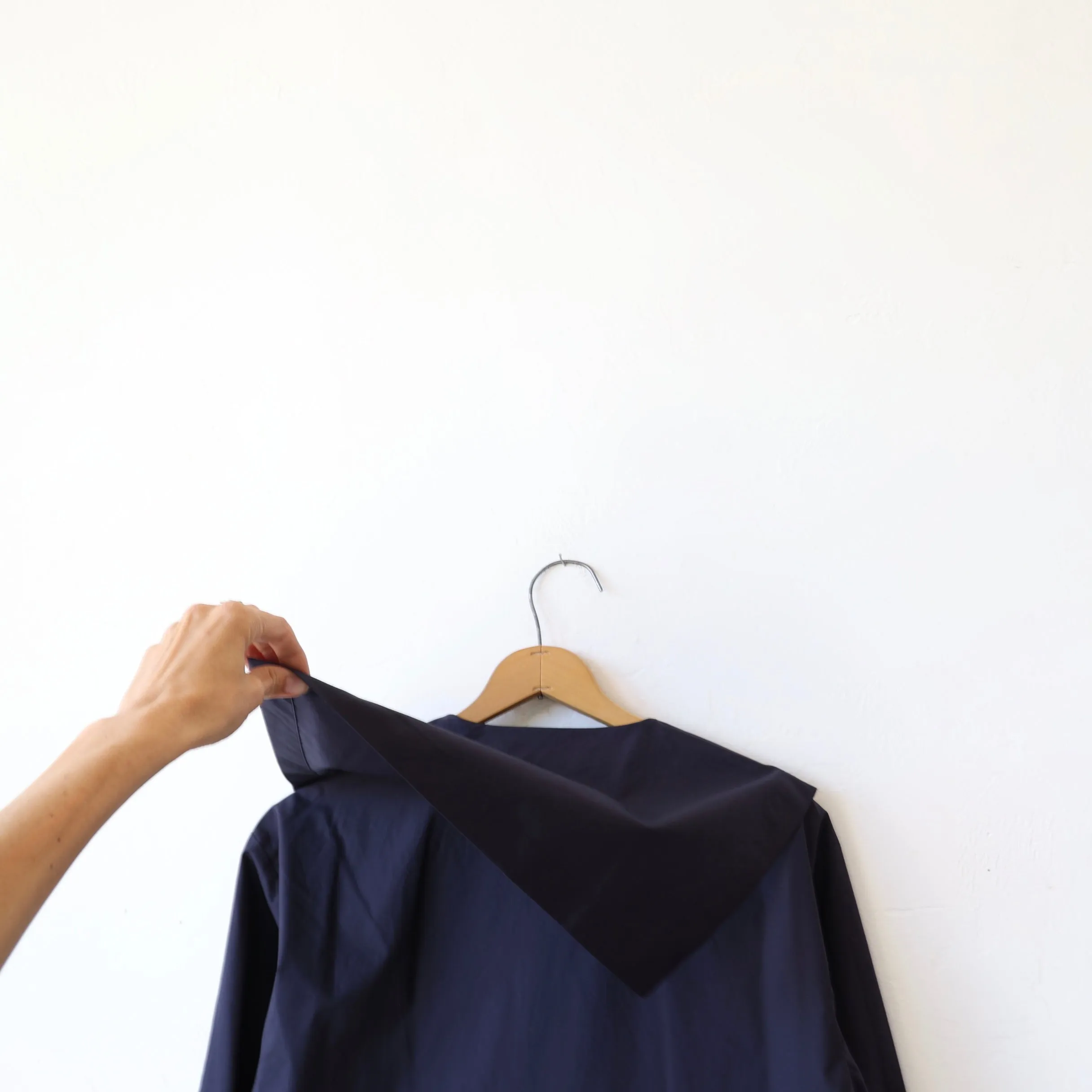 Nicholson & Nicholson Sailor Collar Shirt - Navy
