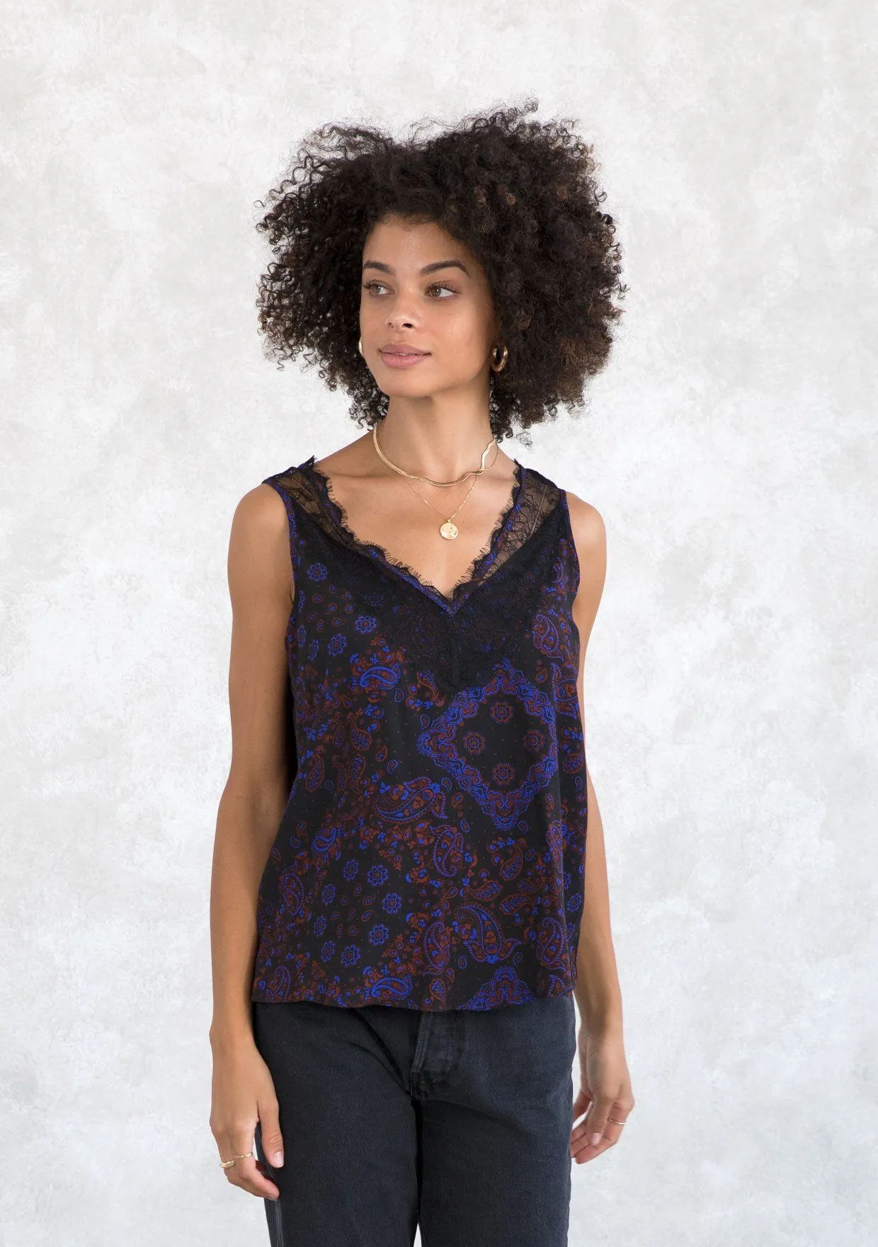 Night Bloom Lace Tank Top