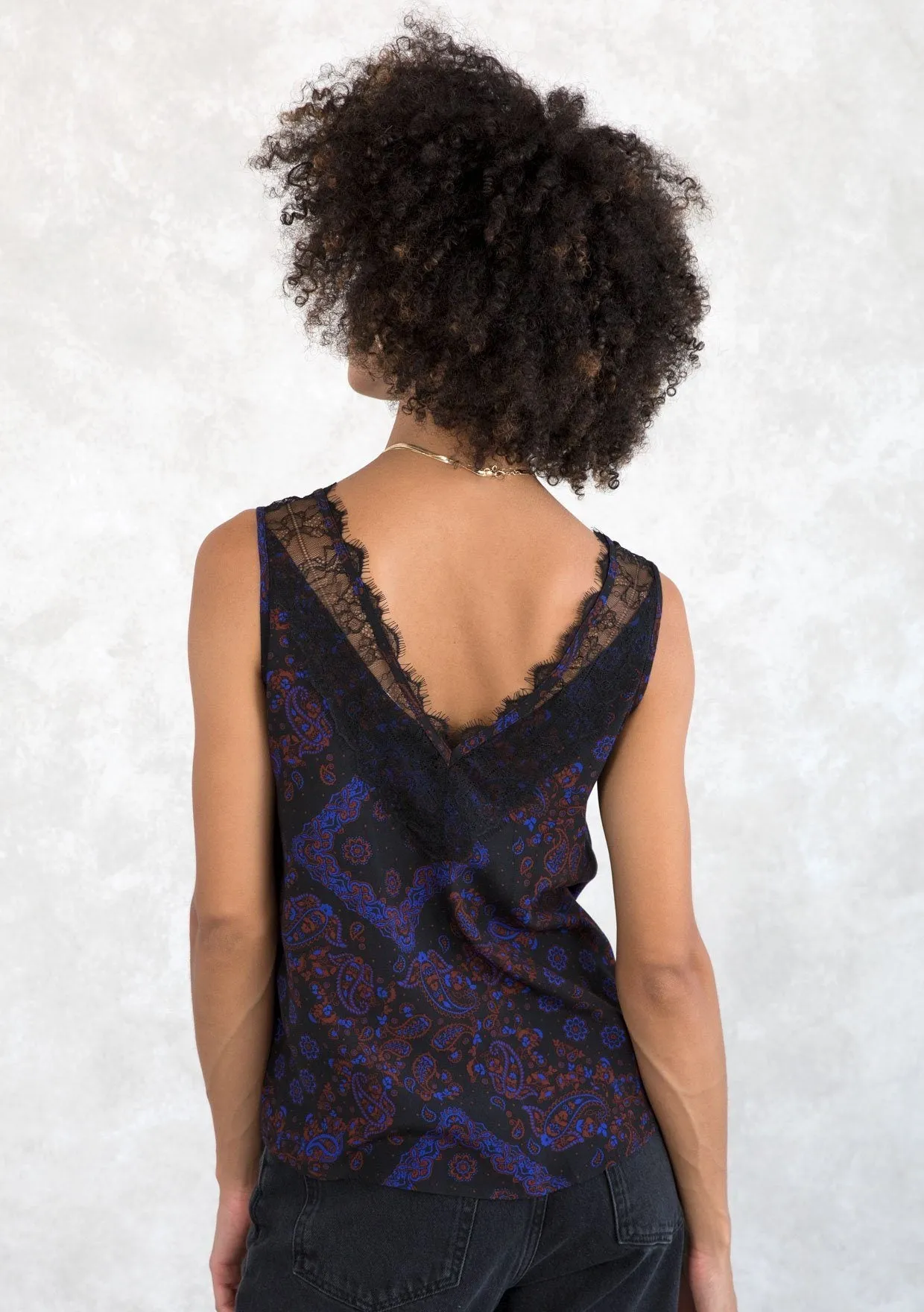 Night Bloom Lace Tank Top