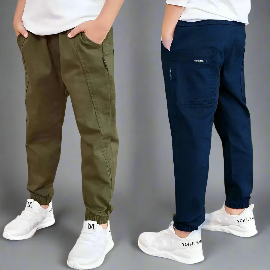Obsidian Phoenix Boys’ Cotton Casual Sports Pants