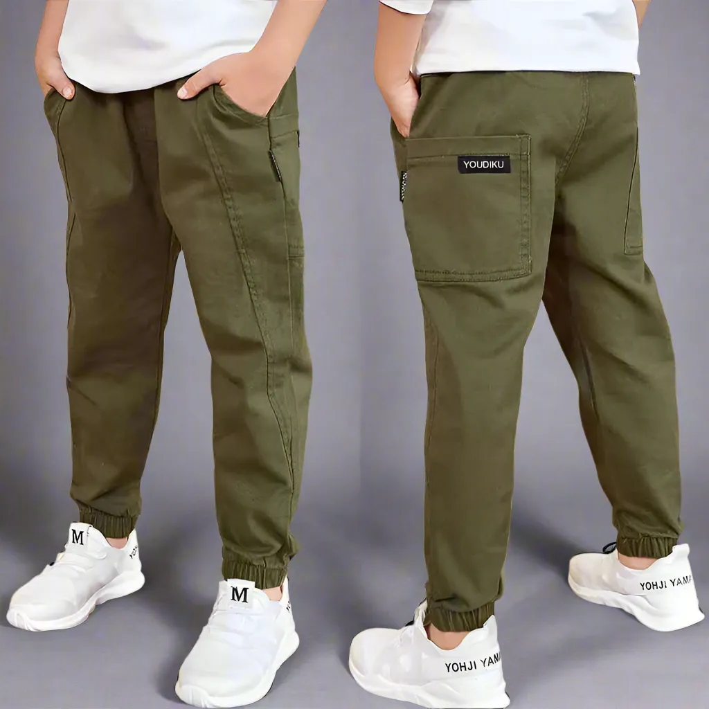 Obsidian Phoenix Boys’ Cotton Casual Sports Pants