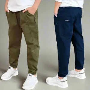 Obsidian Phoenix Boys’ Cotton Casual Sports Pants