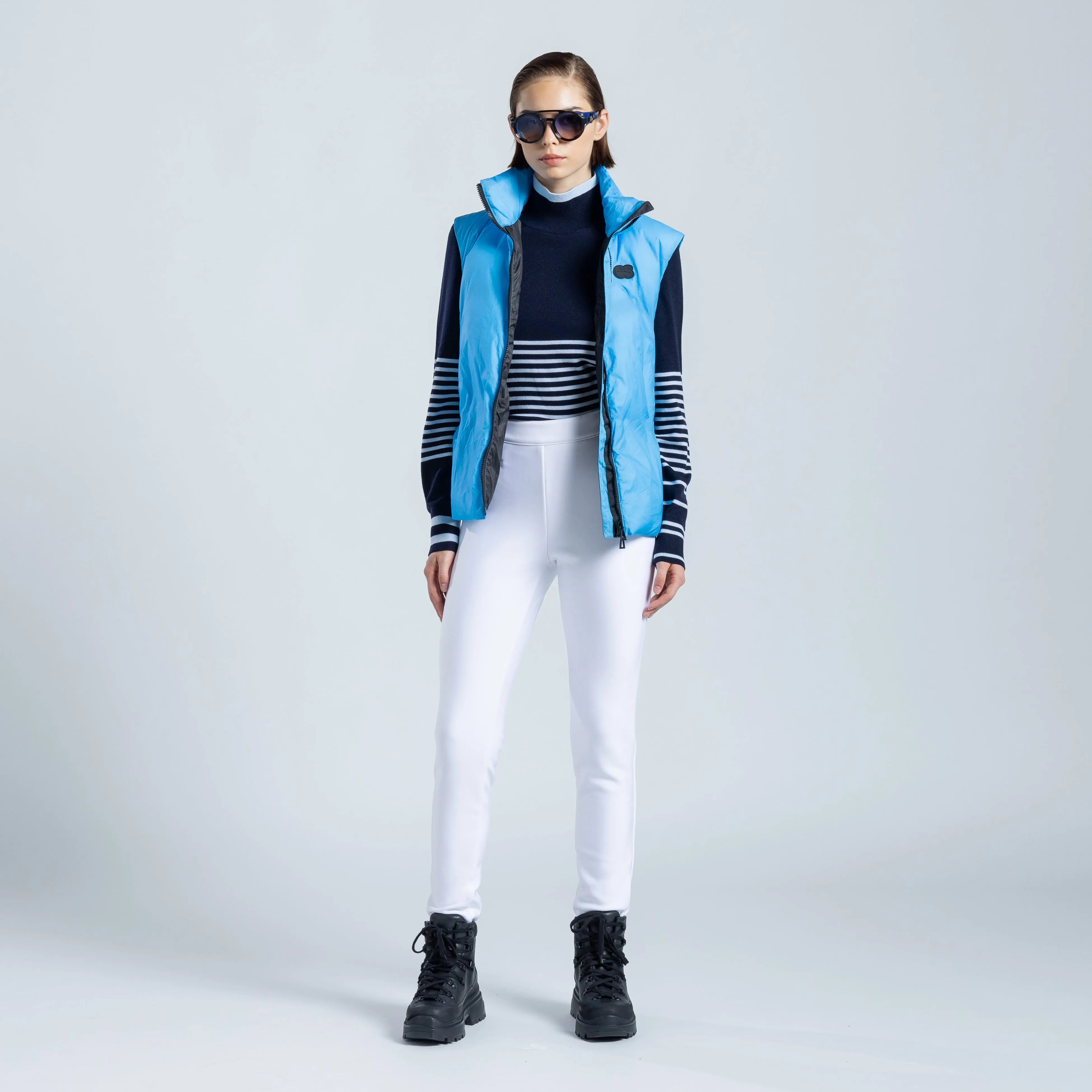 Olivia Slim Leg Metallic Racer Pant