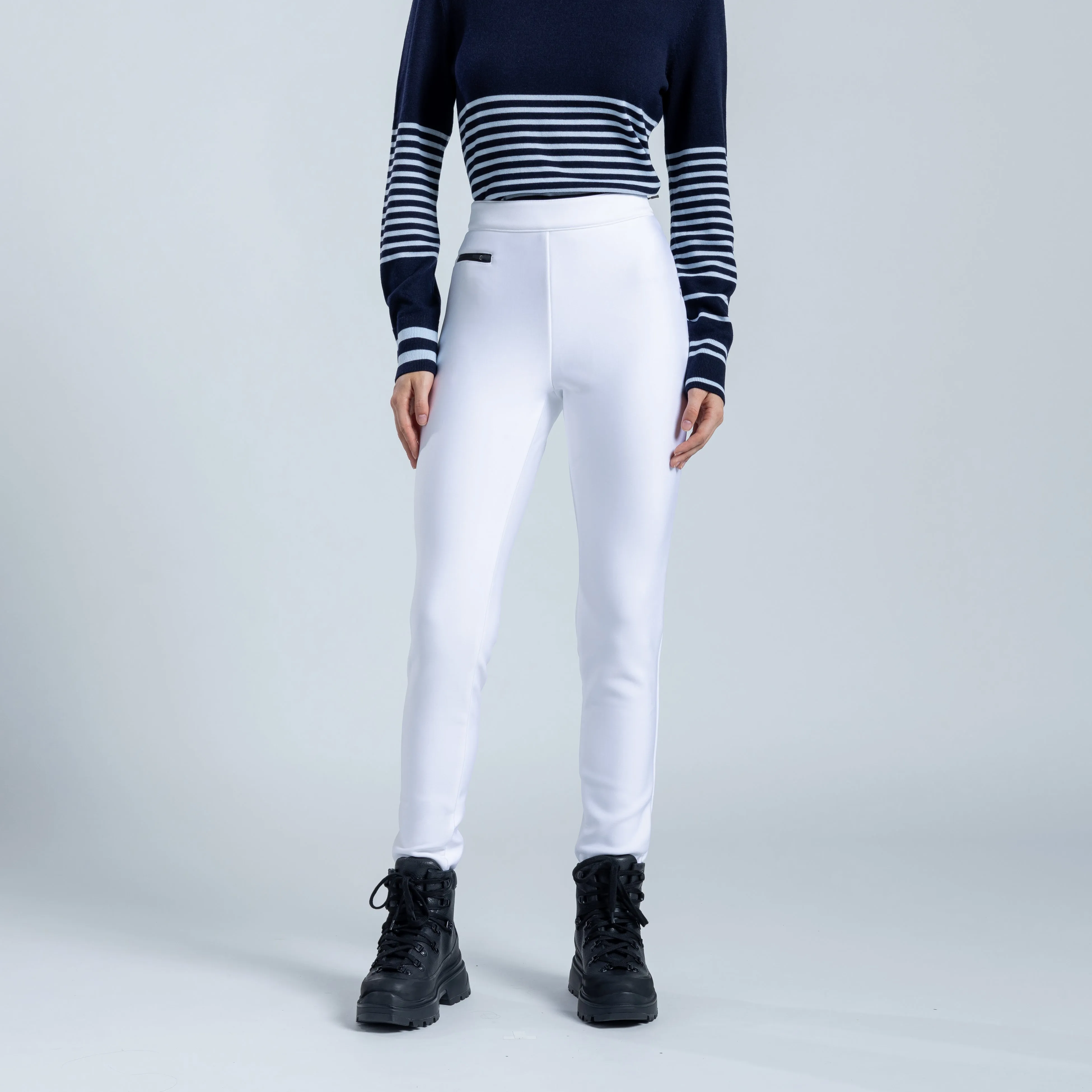 Olivia Slim Leg Metallic Racer Pant