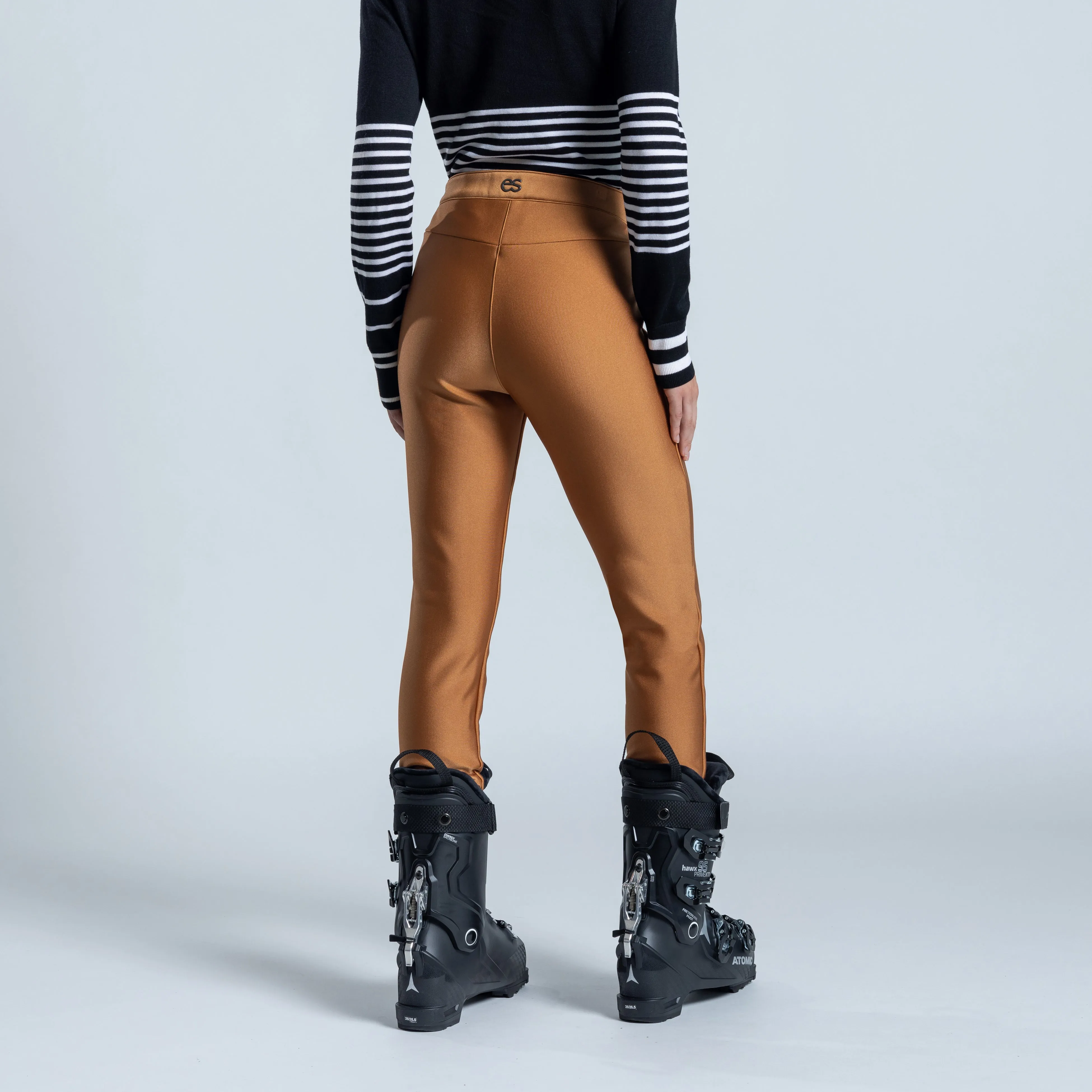 Olivia Slim Leg Metallic Racer Pant