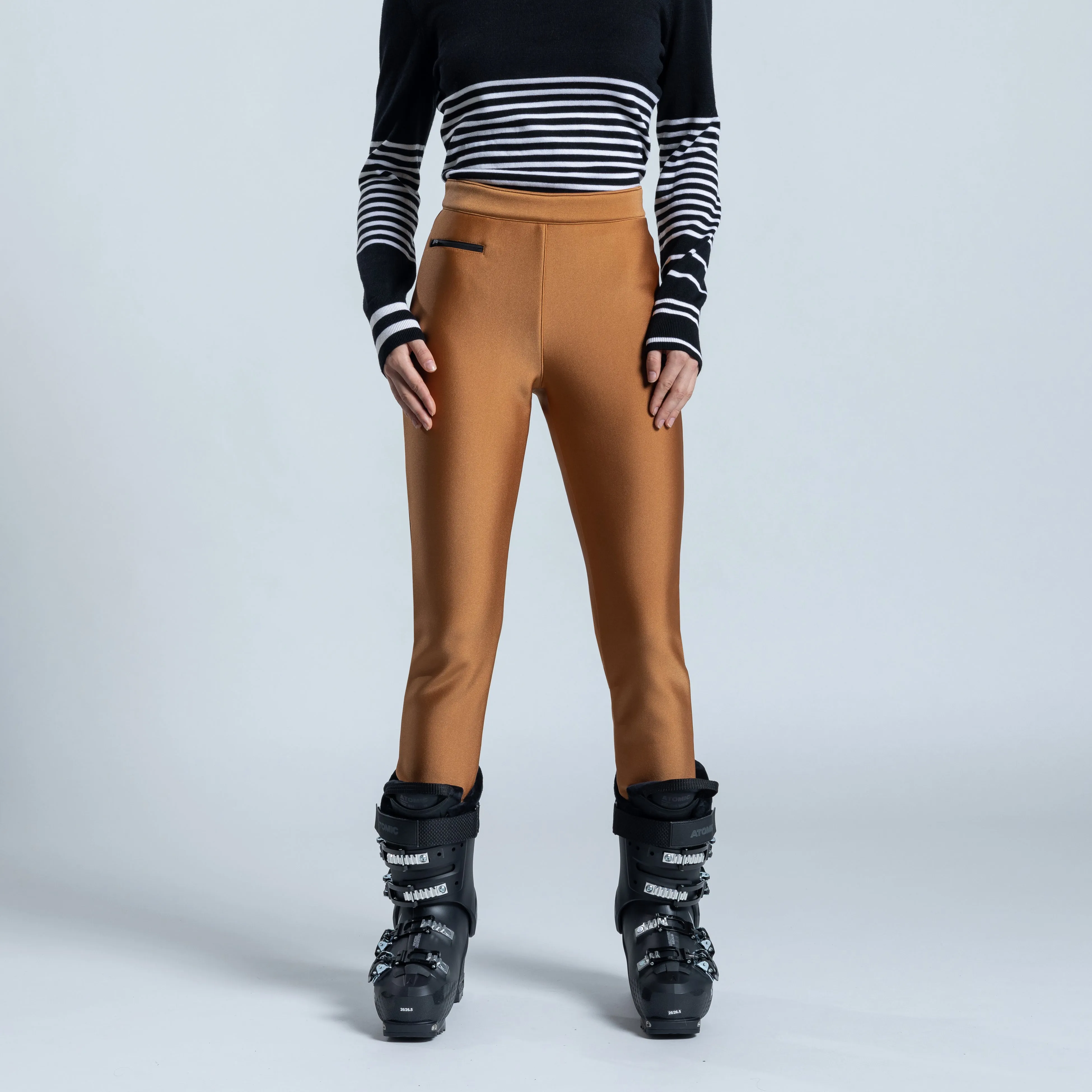 Olivia Slim Leg Metallic Racer Pant