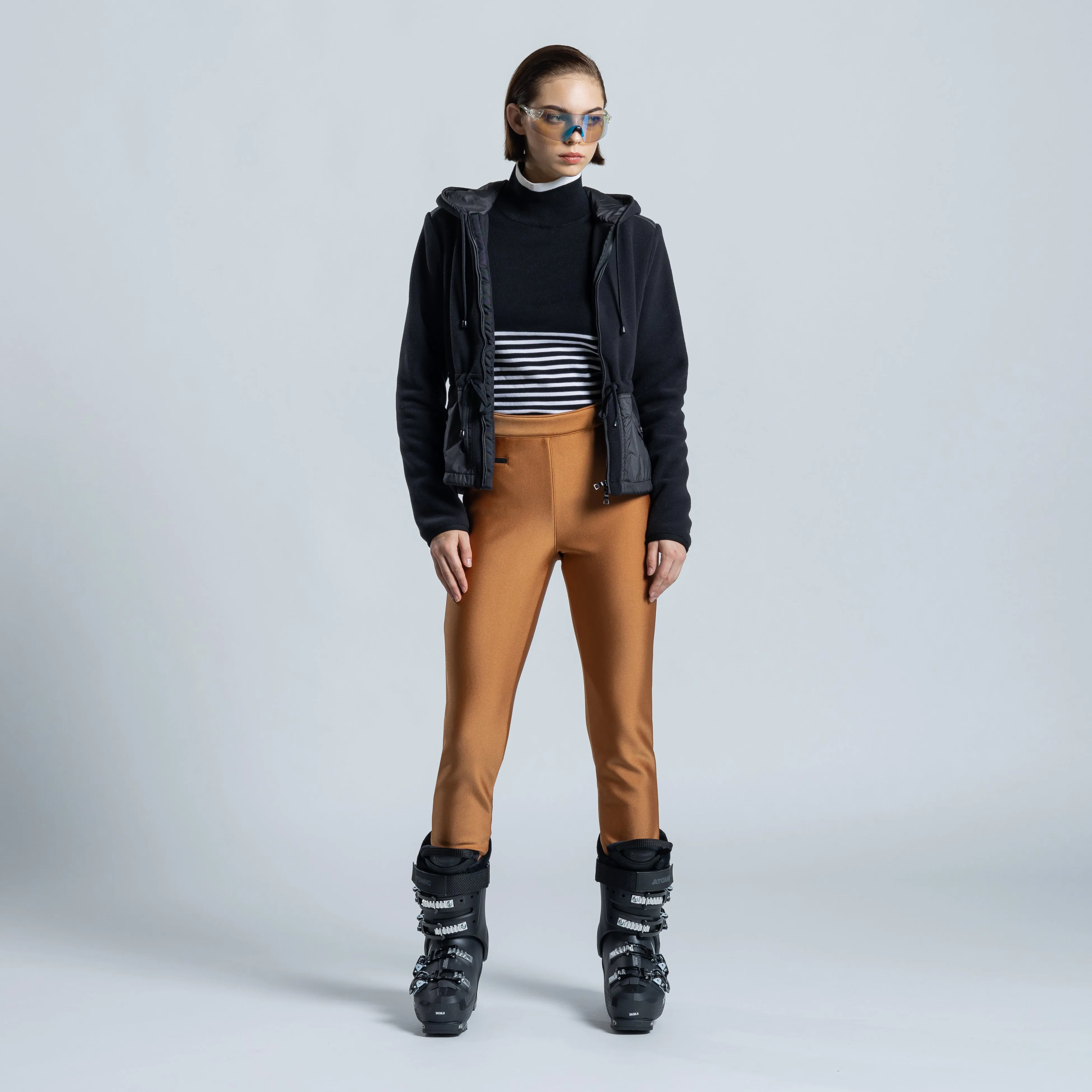 Olivia Slim Leg Metallic Racer Pant