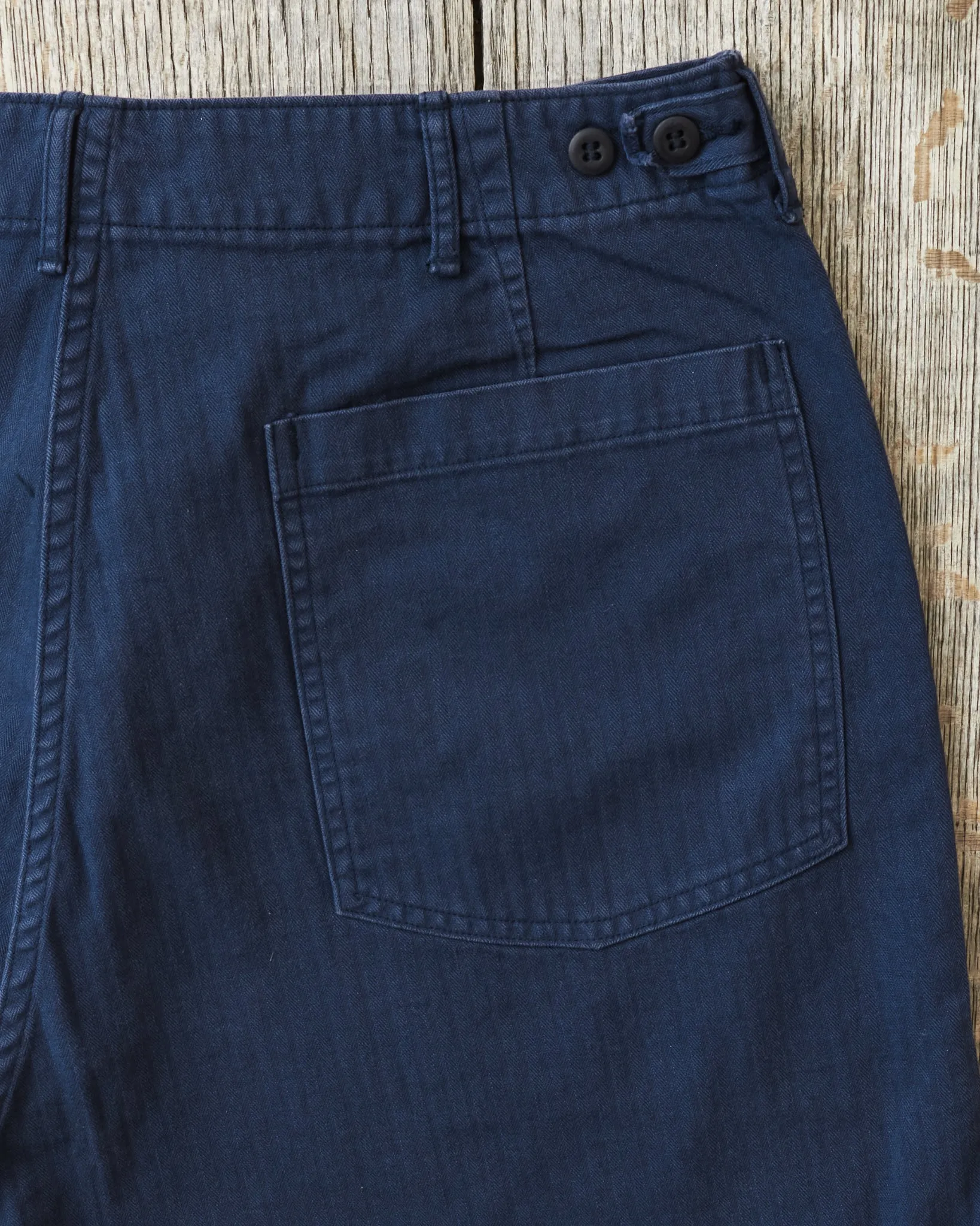 OrSlow 5103 Herringbone Summer Fatigue Trousers Navy