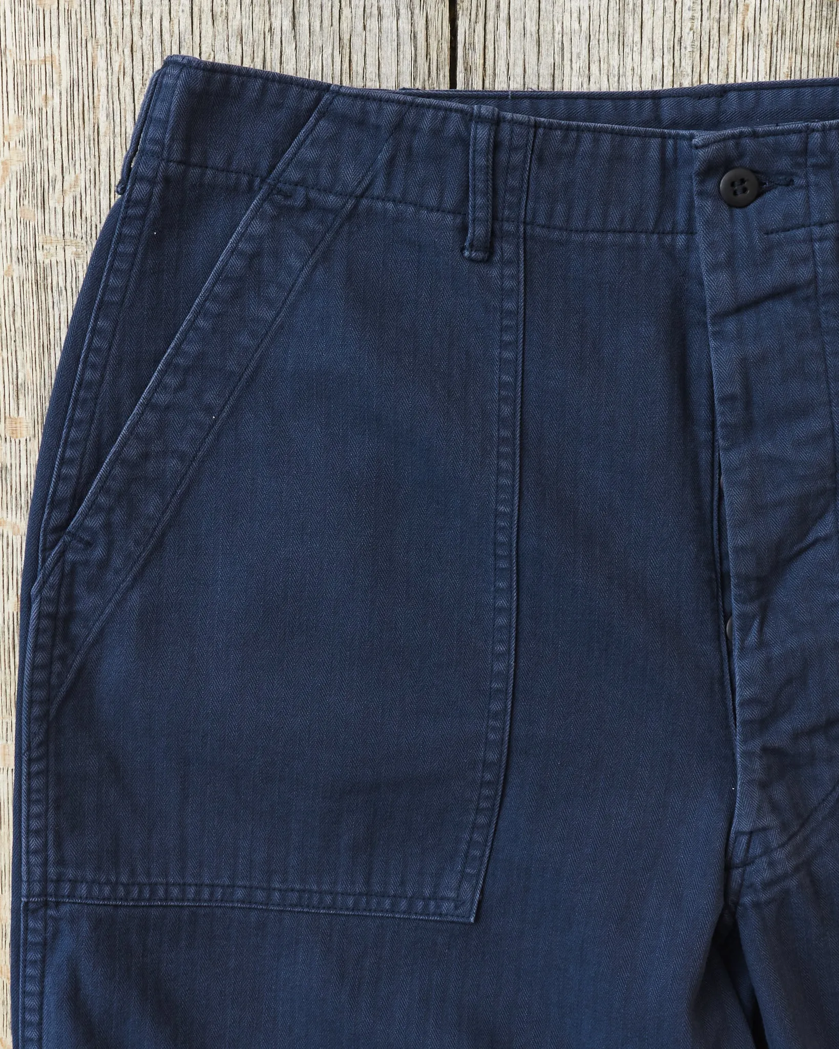 OrSlow 5103 Herringbone Summer Fatigue Trousers Navy