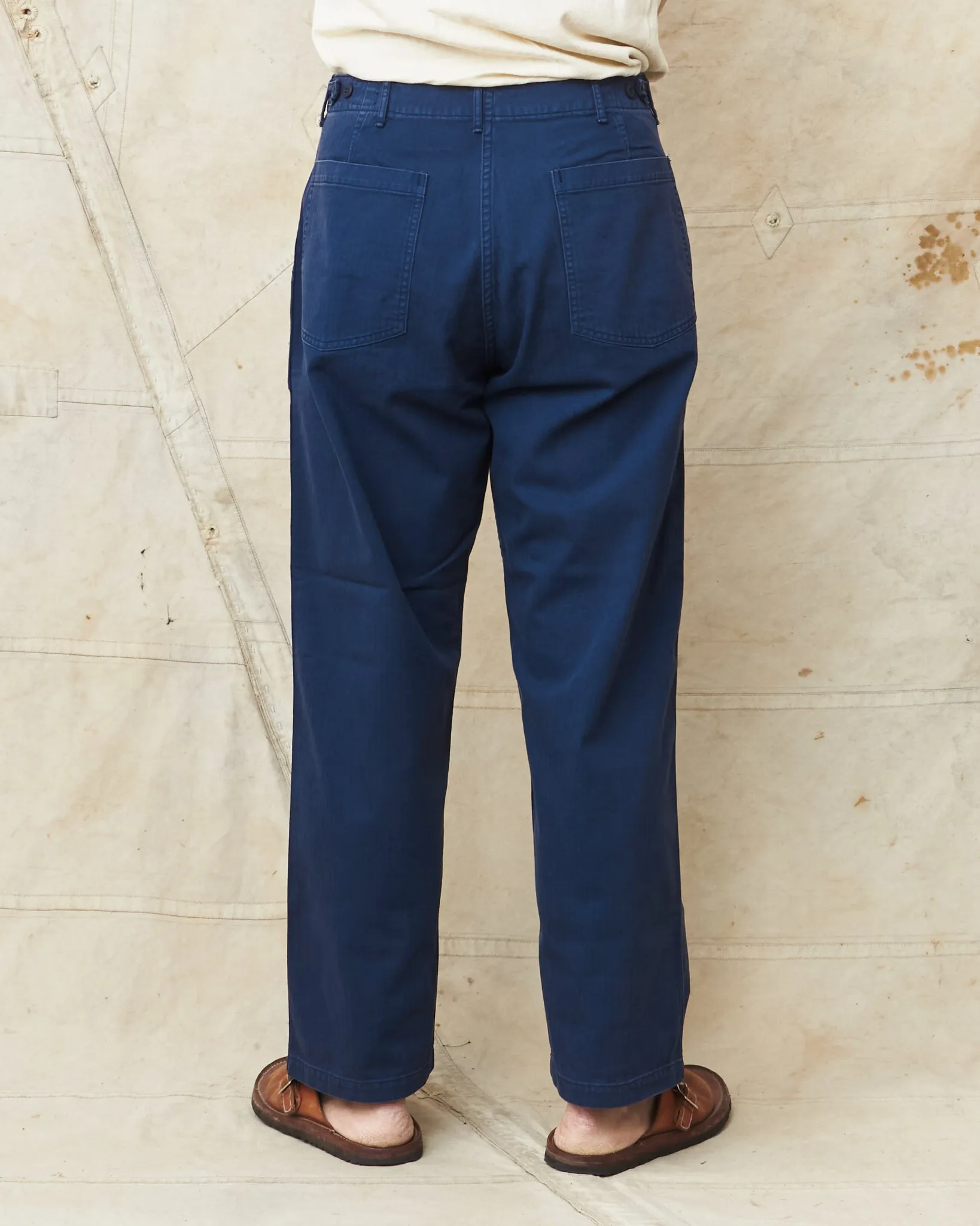 OrSlow 5103 Herringbone Summer Fatigue Trousers Navy