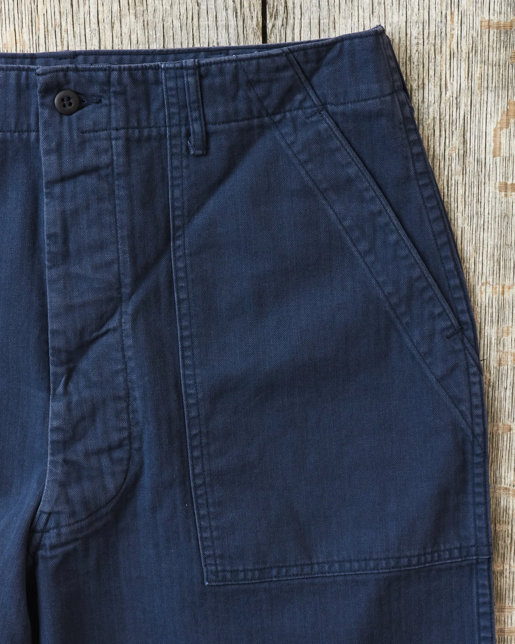 OrSlow 5103 Herringbone Summer Fatigue Trousers Navy