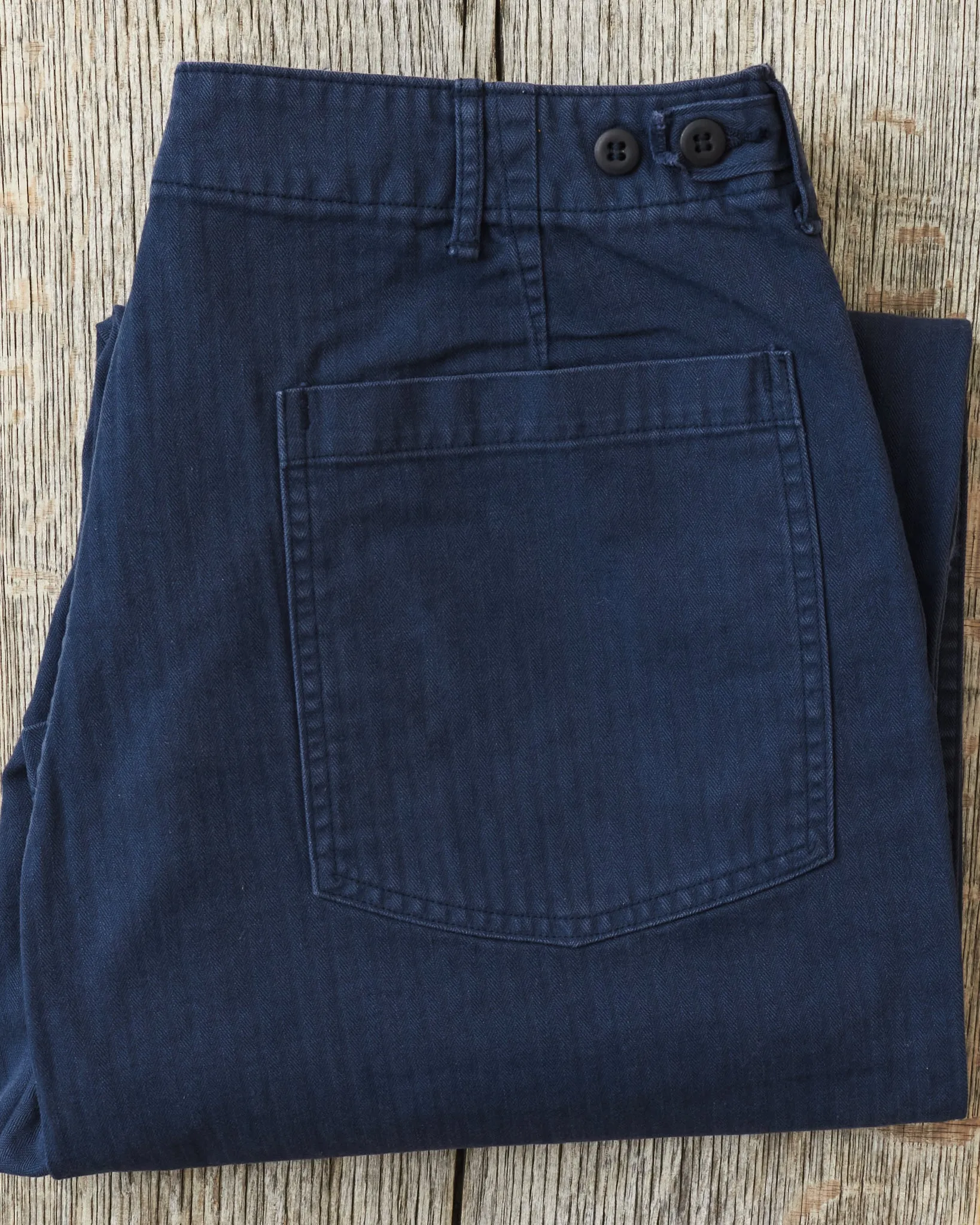 OrSlow 5103 Herringbone Summer Fatigue Trousers Navy