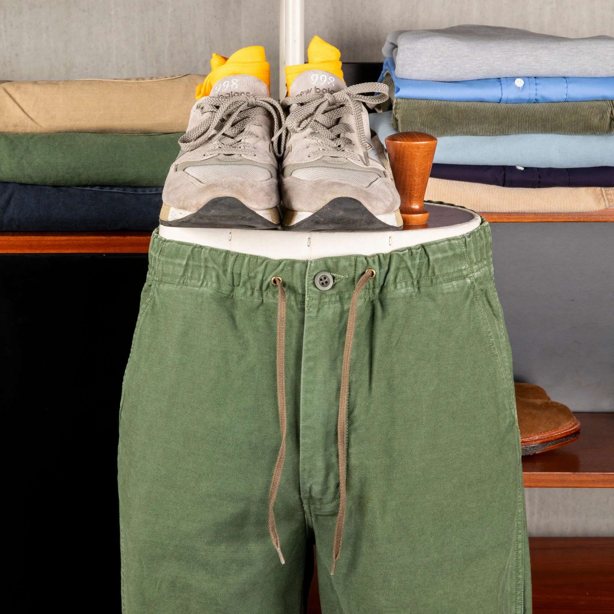 Orslow X Frans Boone Easy Pants Sateen Green Used
