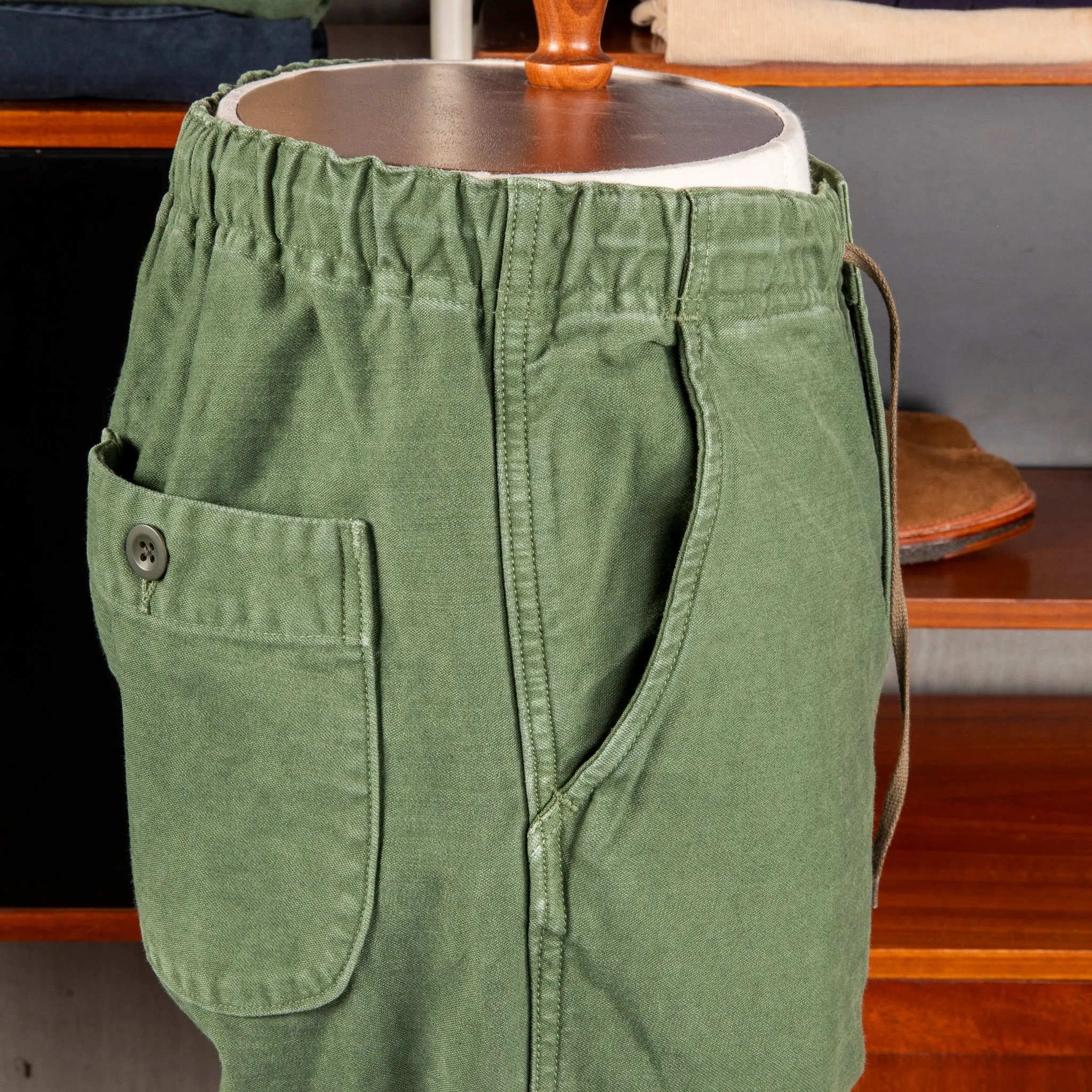 Orslow X Frans Boone Easy Pants Sateen Green Used