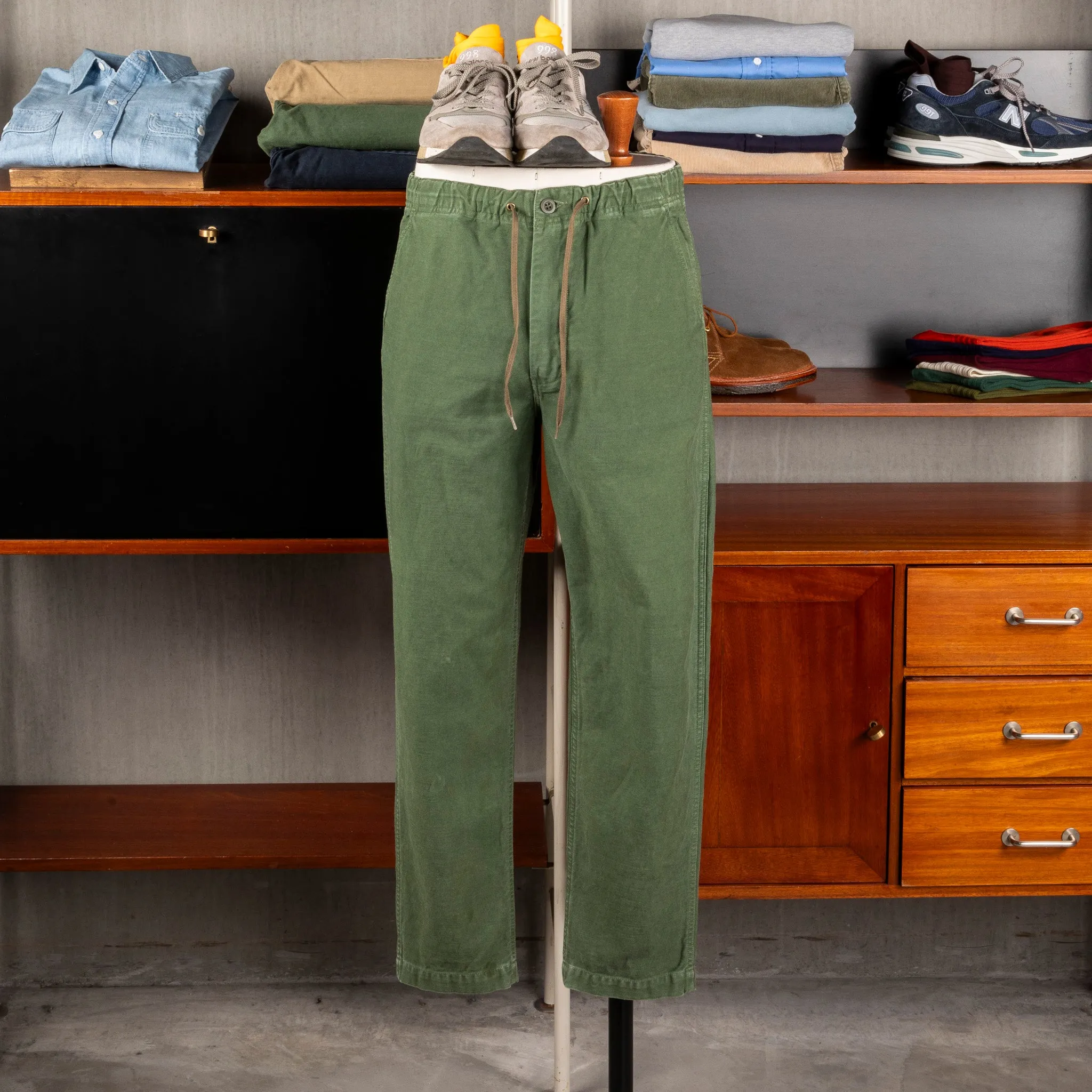 Orslow X Frans Boone Easy Pants Sateen Green Used