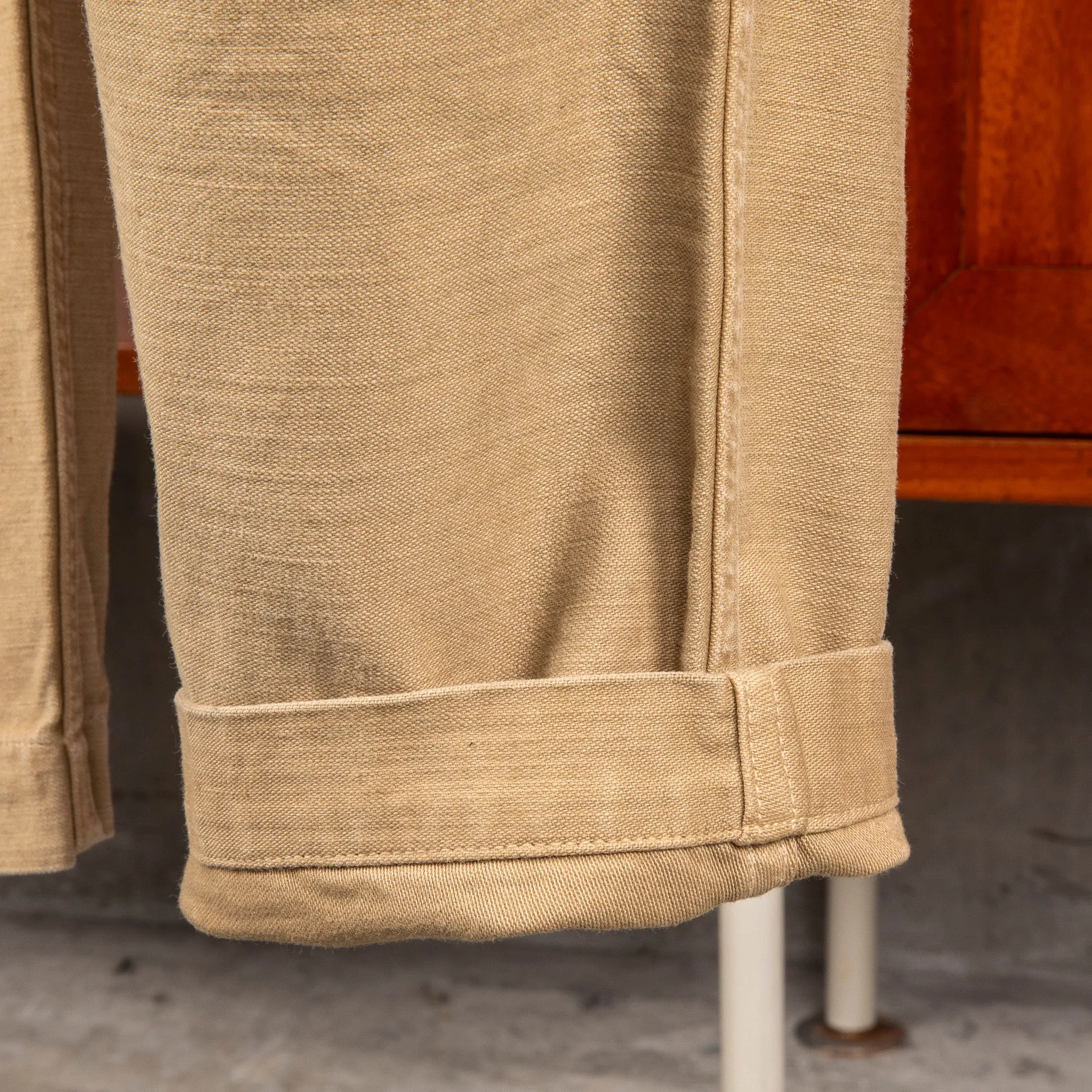 Orslow X Frans Boone Easy Pants Sateen Khaki Stone