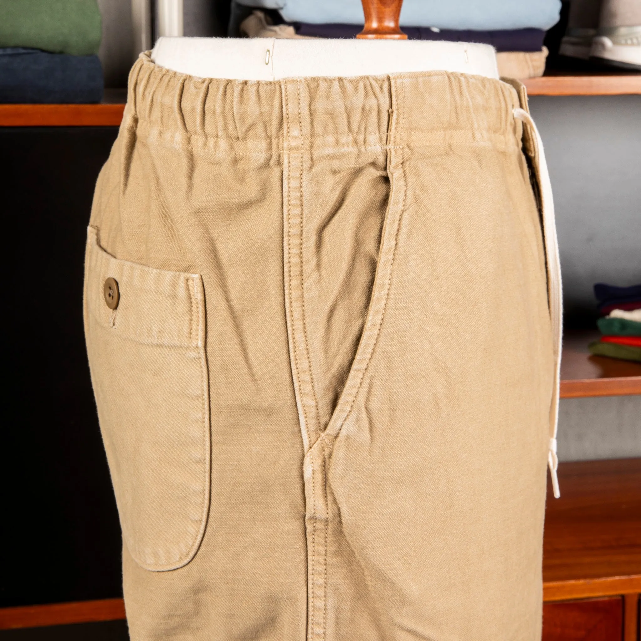 Orslow X Frans Boone Easy Pants Sateen Khaki Stone