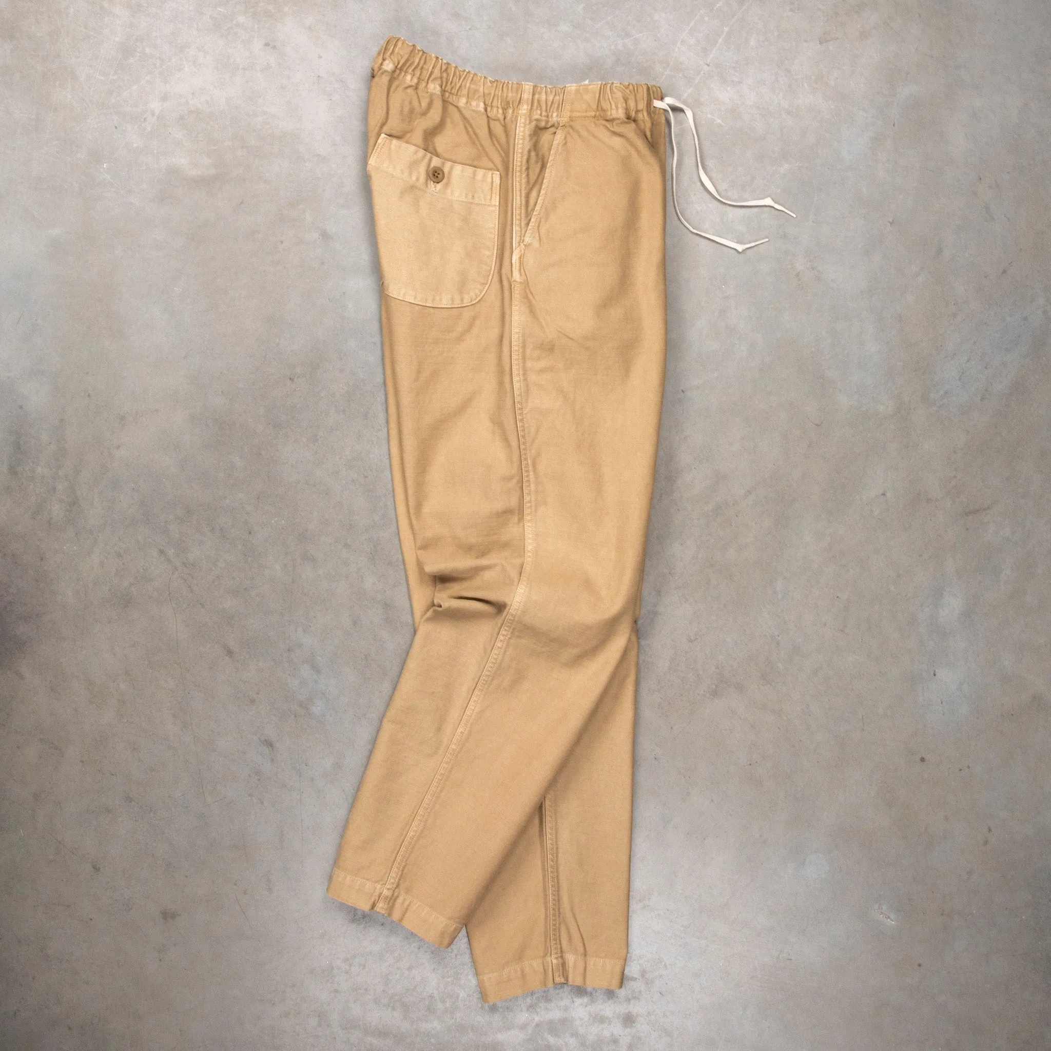 Orslow X Frans Boone Easy Pants Sateen Khaki Stone