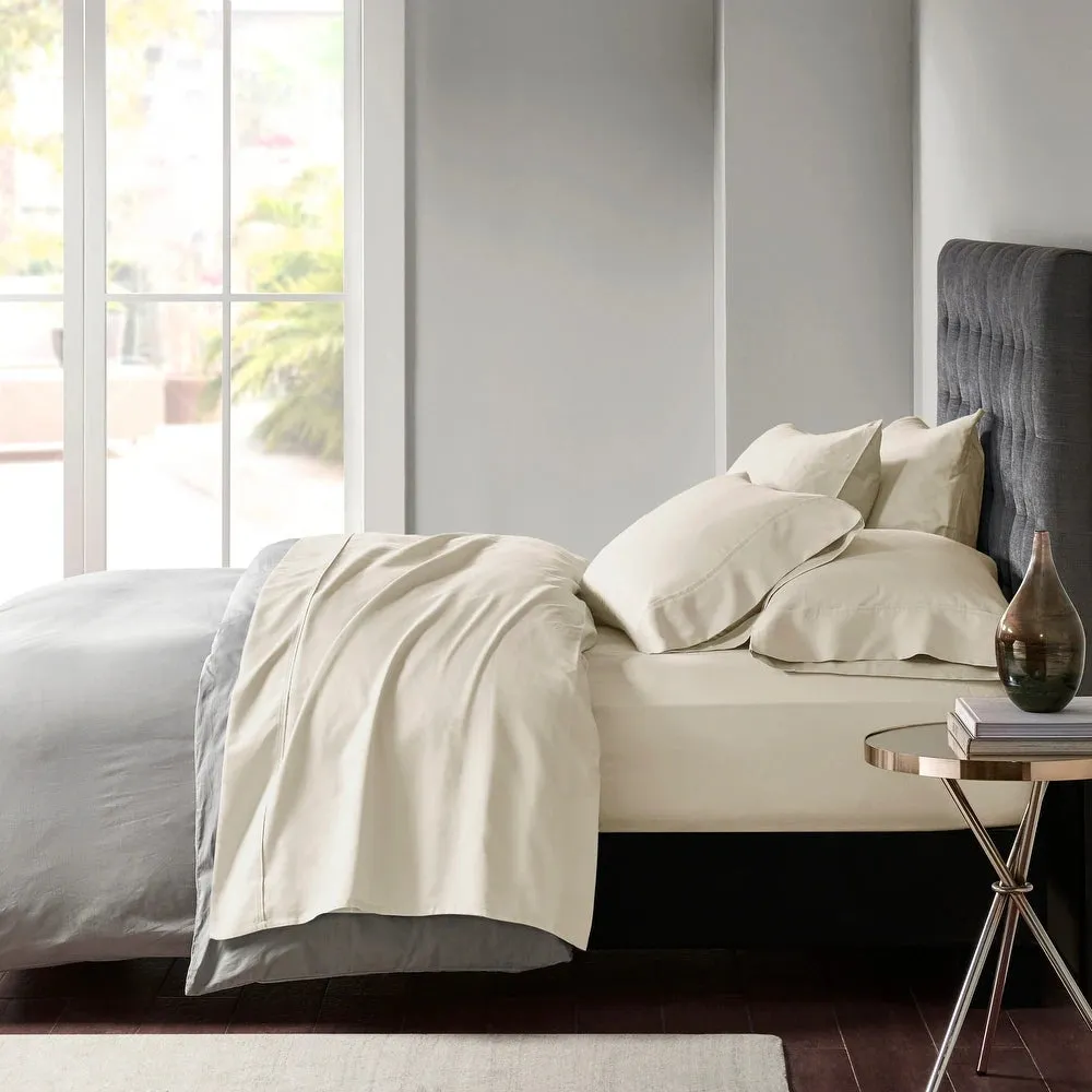 Park Avenue 600 TC Egyptian Cotton Sateen Sheet Set Oatmeal- DEEP SIZE