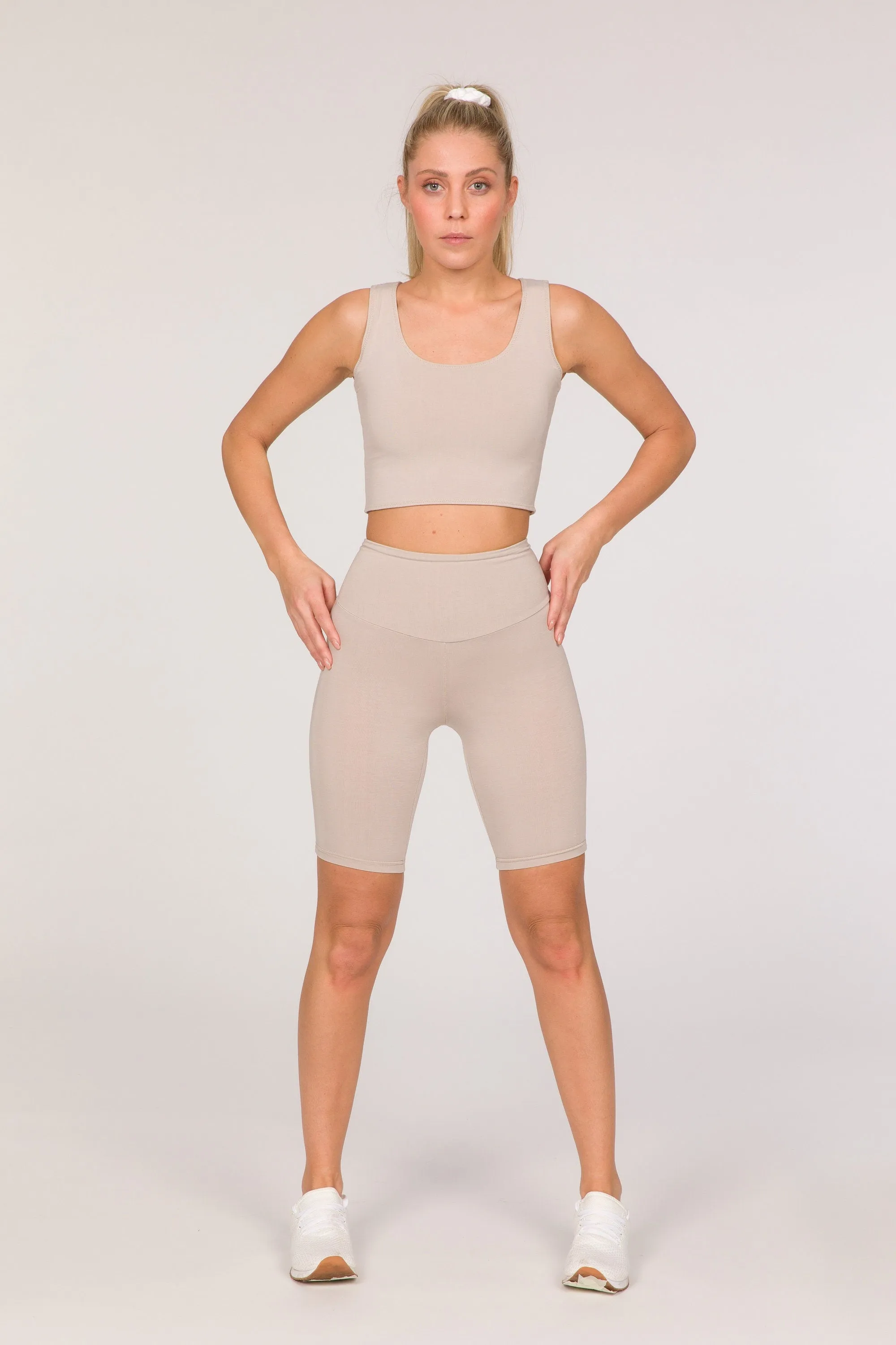 Parvati High Rise Biker Shorts - Ice