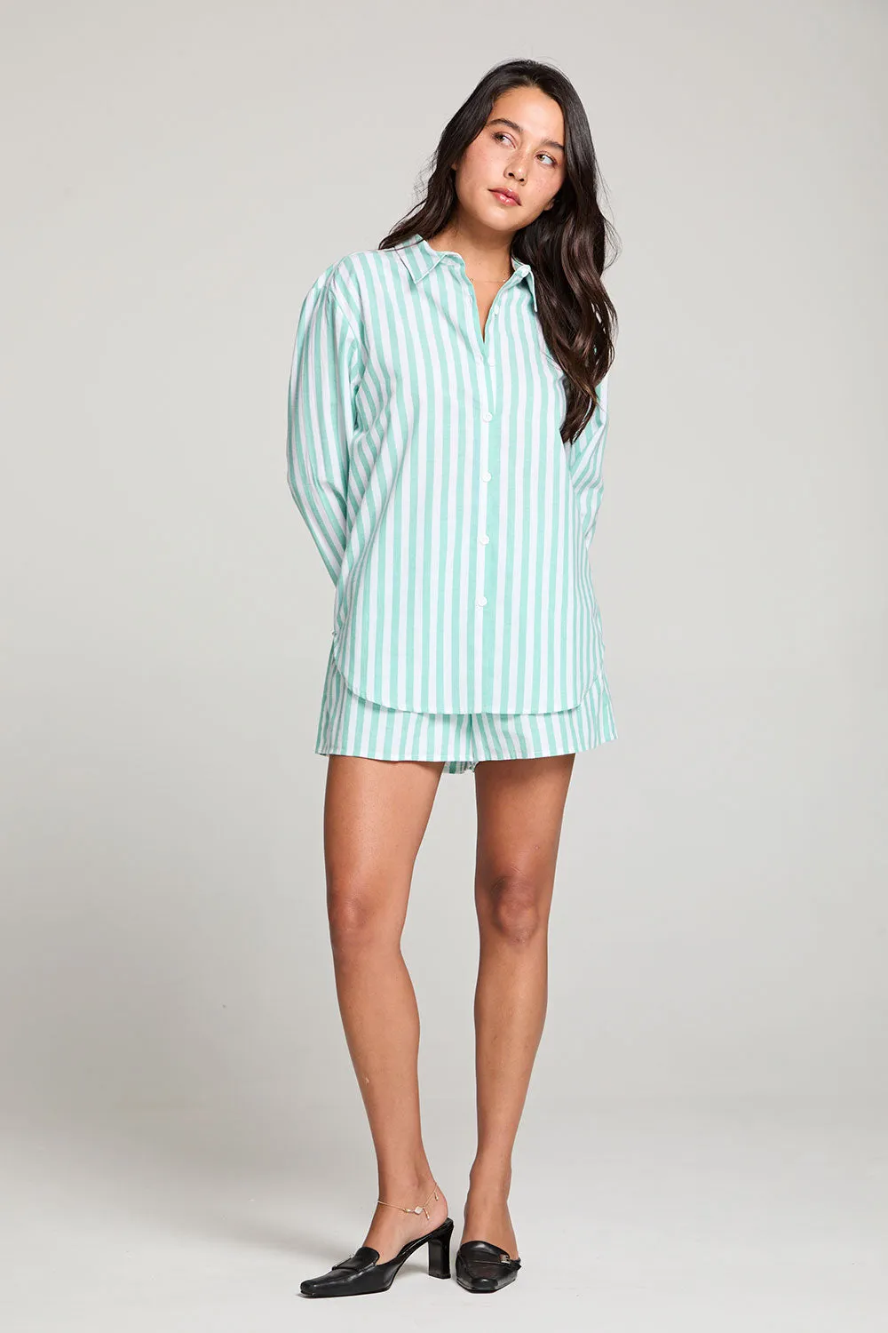 Paso Aloe Stripe Button Up