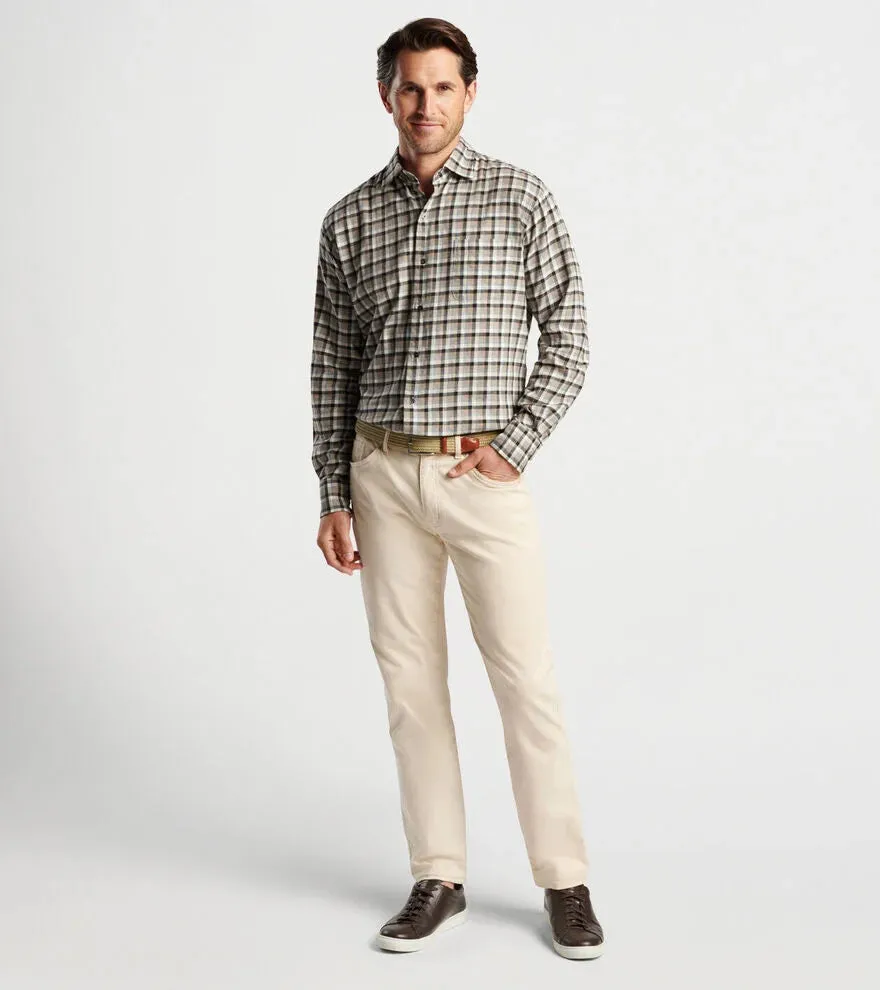 Peter Millar Signature Sateen Five-Pocket Pant - Sand