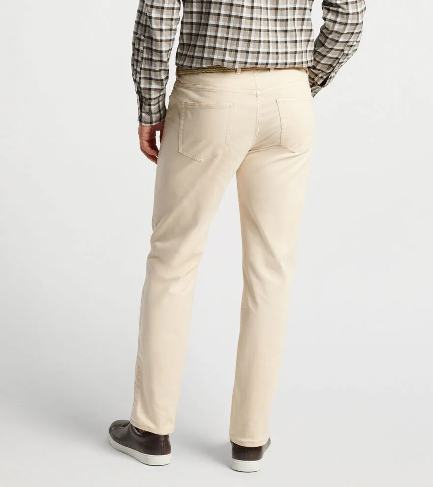 Peter Millar Signature Sateen Five-Pocket Pant - Sand