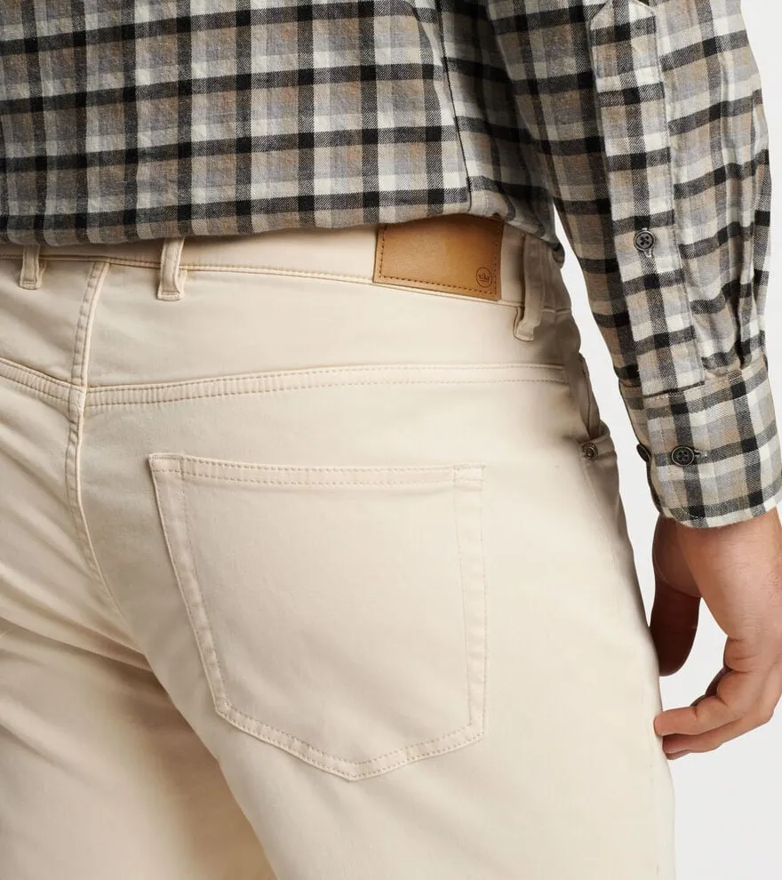 Peter Millar Signature Sateen Five-Pocket Pant - Sand