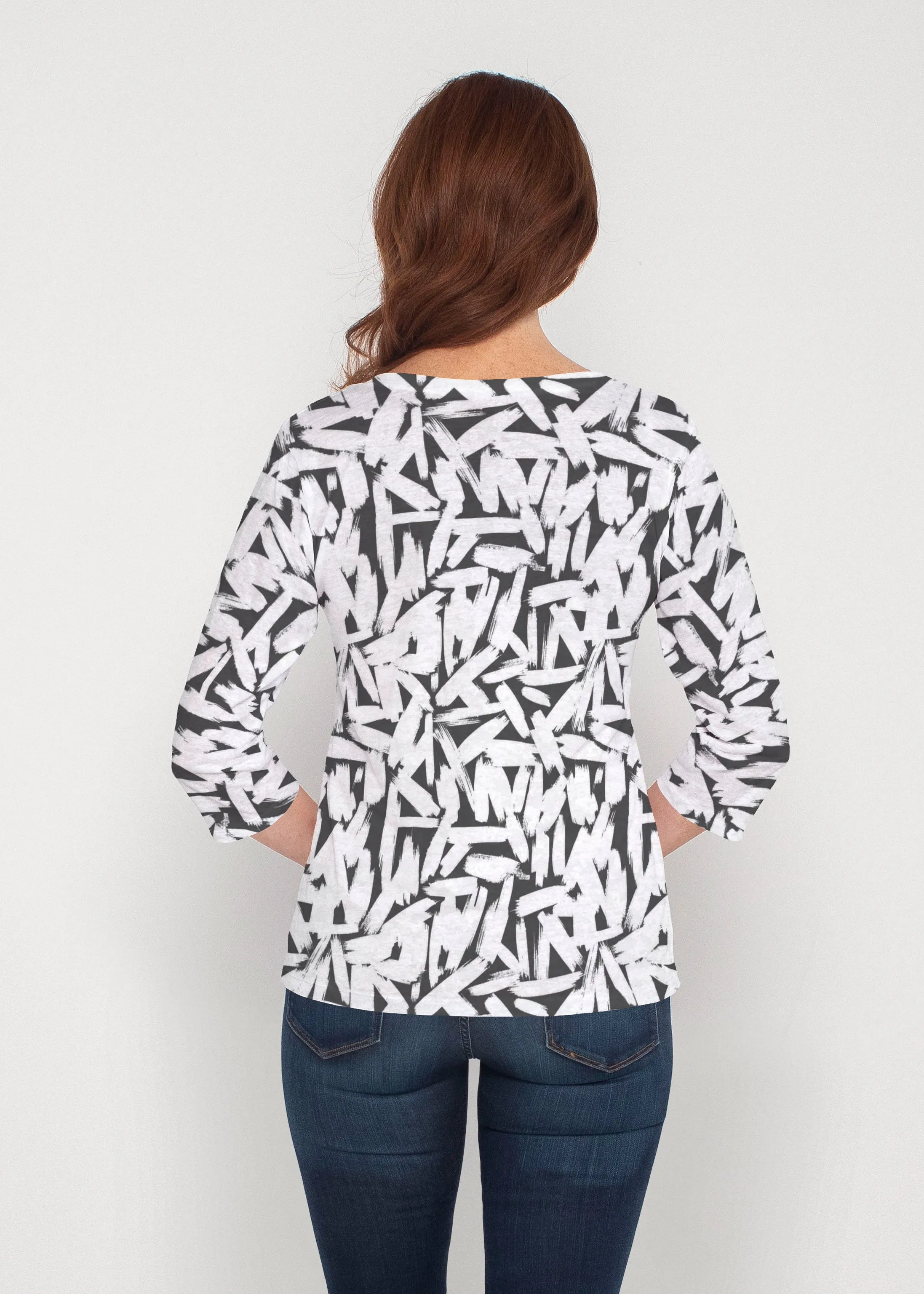 Pick Up Sticks (14300) ~ Signature 3/4 Sleeve V-Neck Top