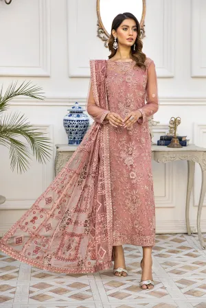 Pink Pakistani Embroidery Dress with Long Kameez #PF487