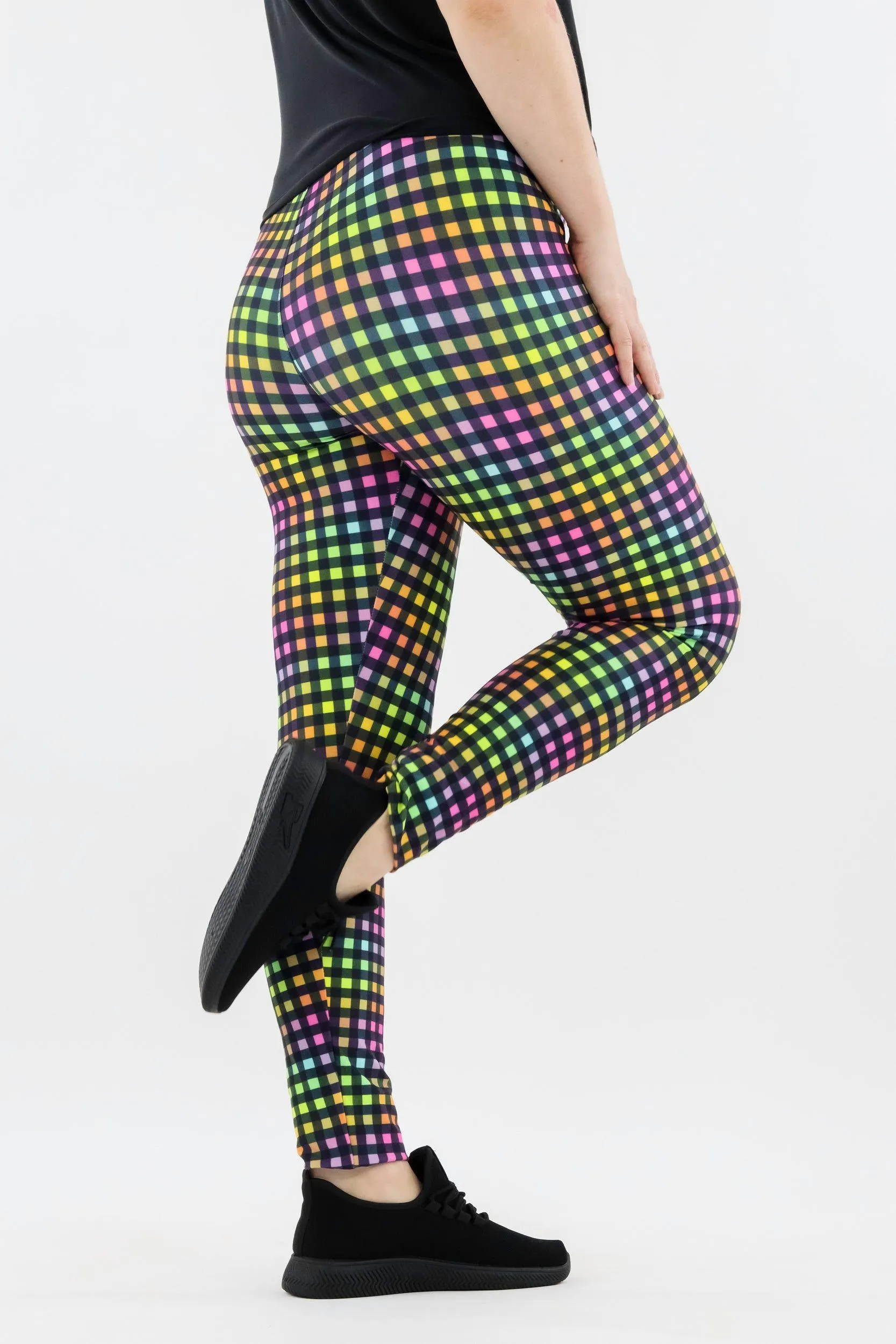 Pinky Gingham - Casual - Long Full Leggings