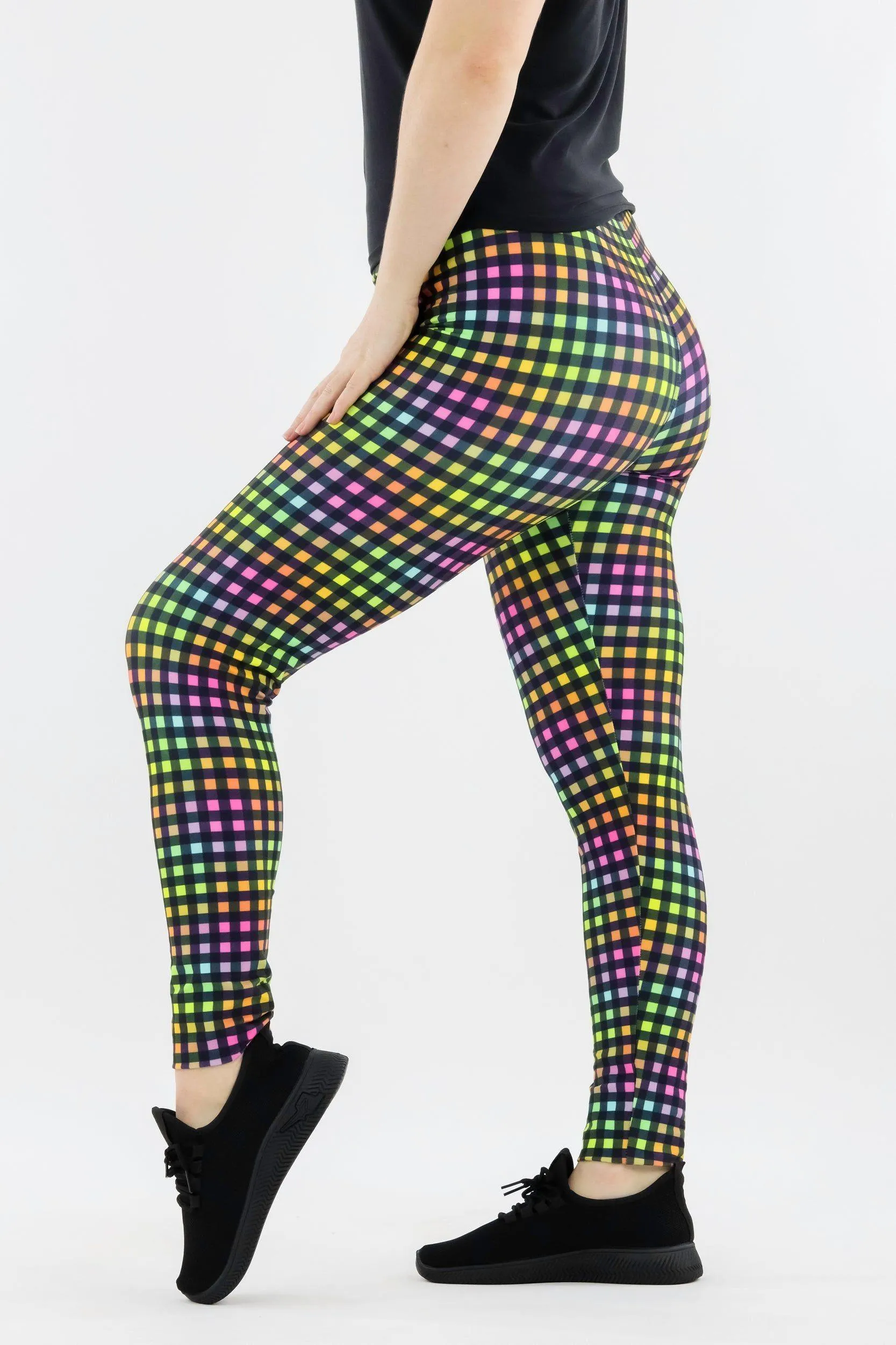 Pinky Gingham - Casual - Long Full Leggings