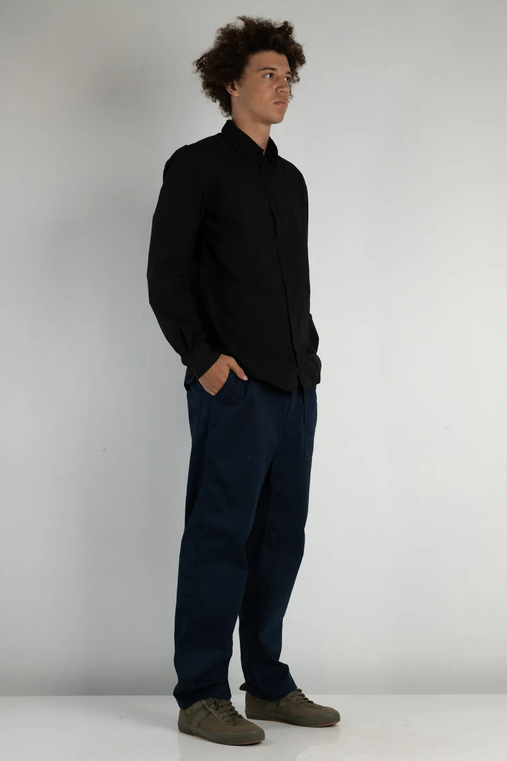 Poplin shirt black