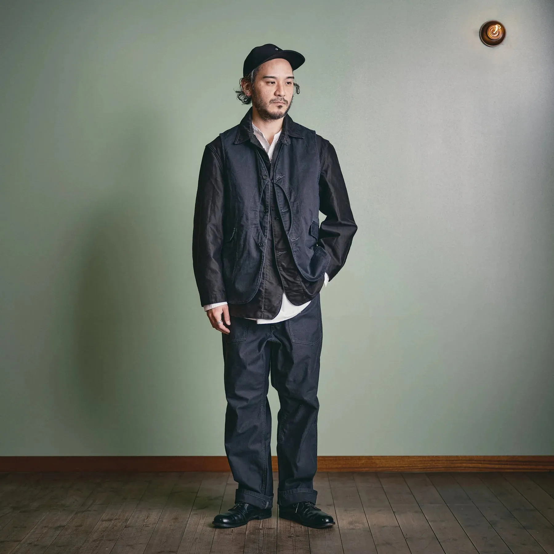 POST O'ALLS Army Pants : vintage sateen charcoal